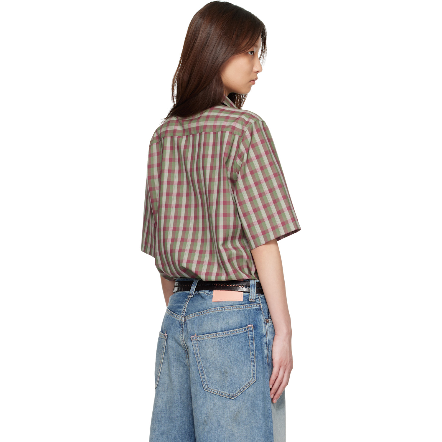  Acne Studios Green & Purple Check Button-up Shirt 