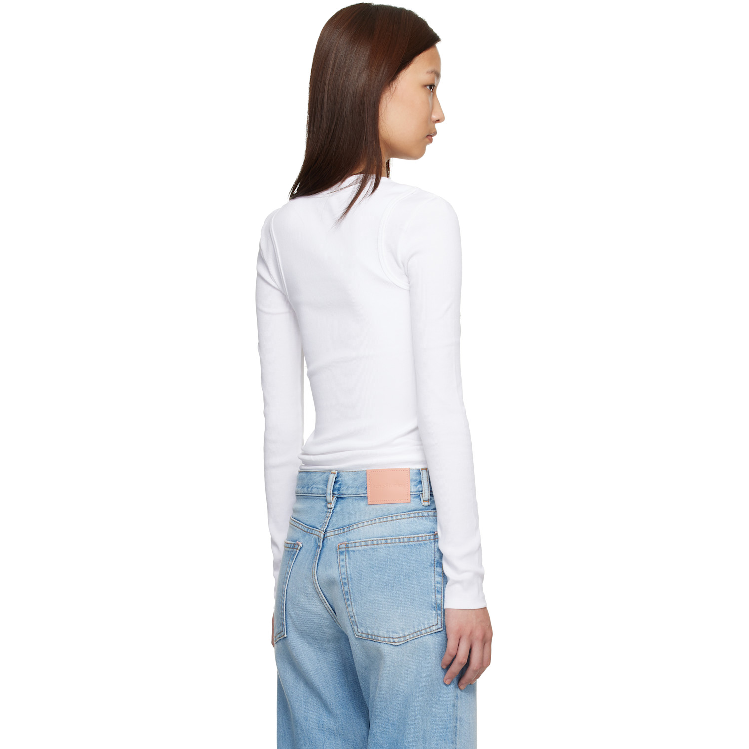  Acne Studios White Layered Logo T-shirt 