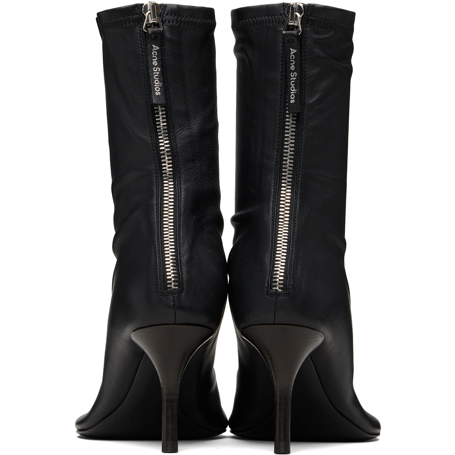 Acne Studios Black Leather Ankle Boots 