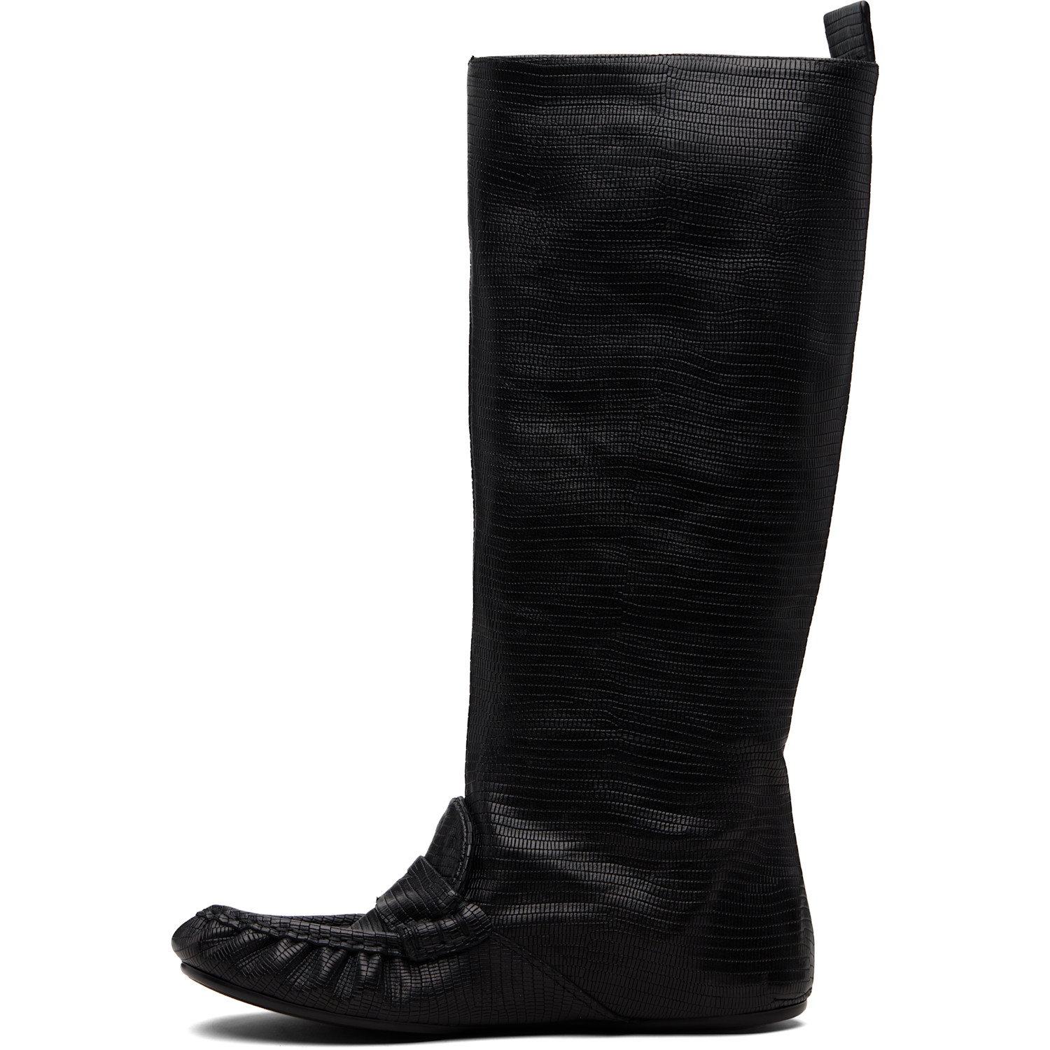  Acne Studios Black Slouch Saddle Tall Boots 