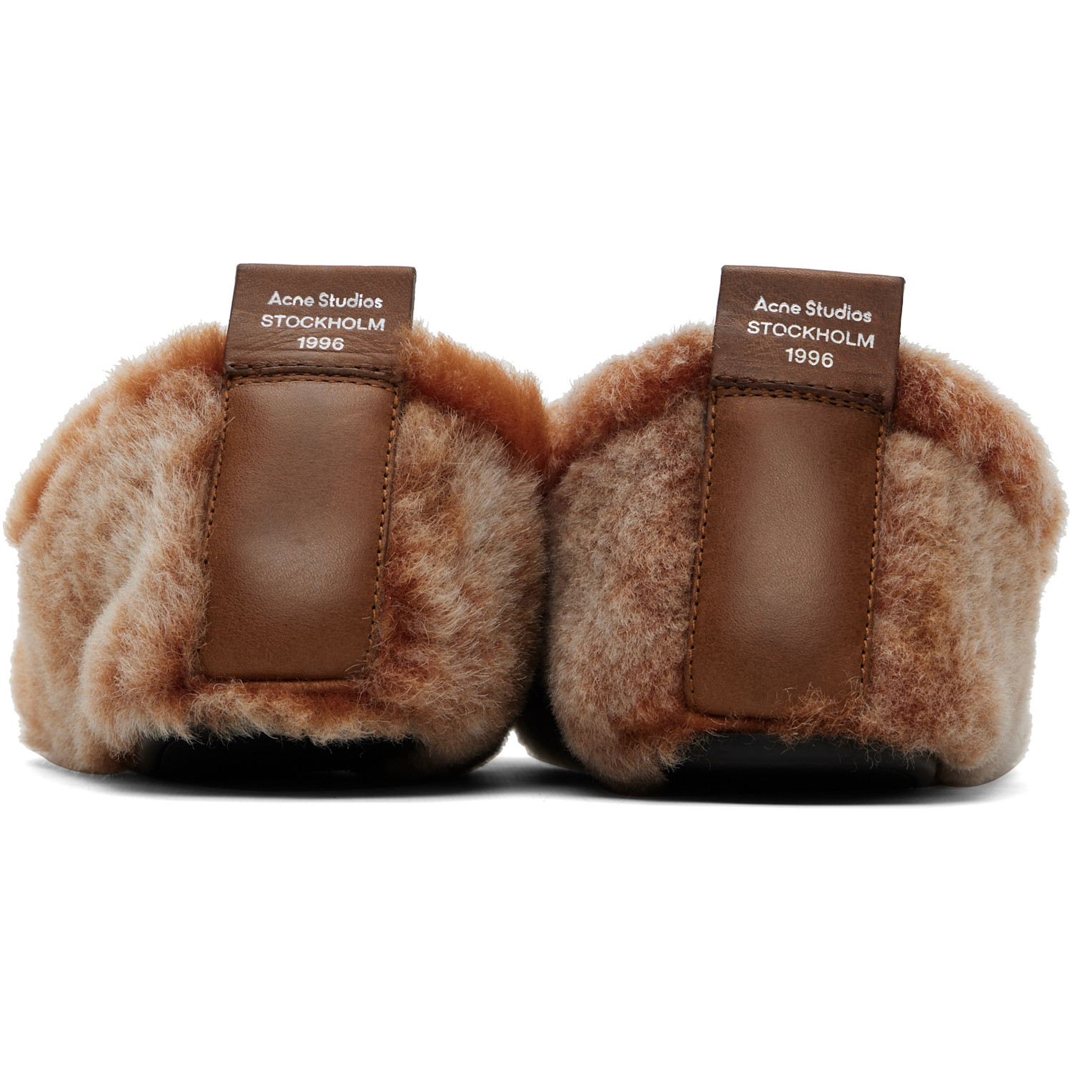  Acne Studios Orange Shearling Loafers 