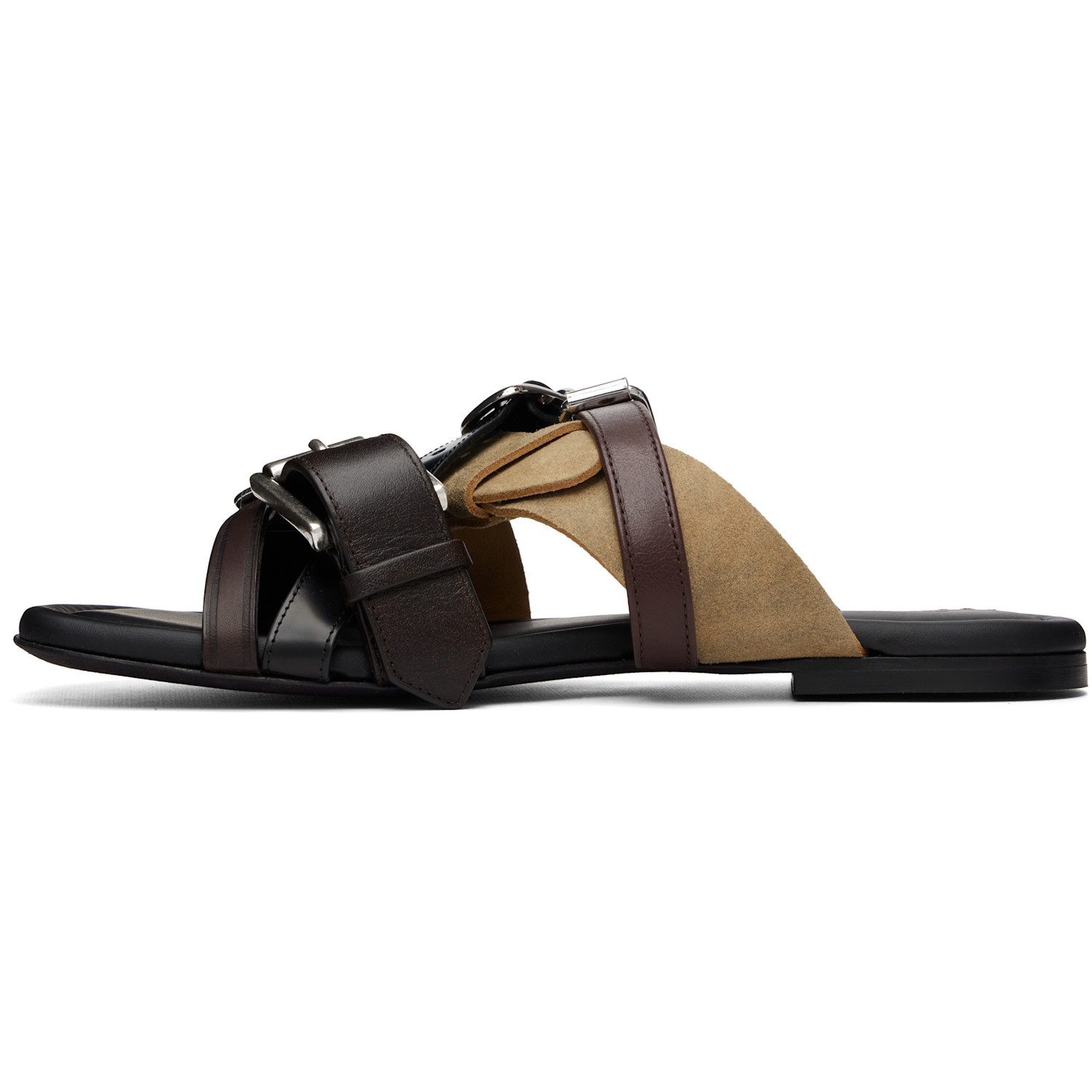  Acne Studios Brown Leather Belts Strap Sandals 