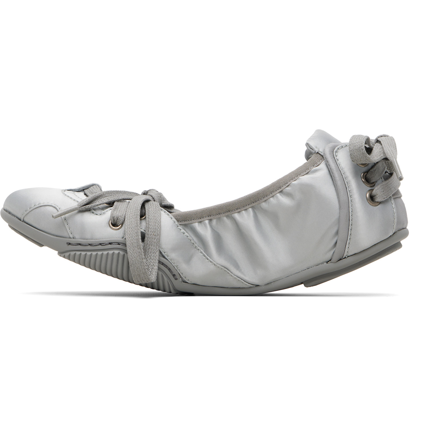  Acne Studios Gray Lace-up Satin Sneakers 
