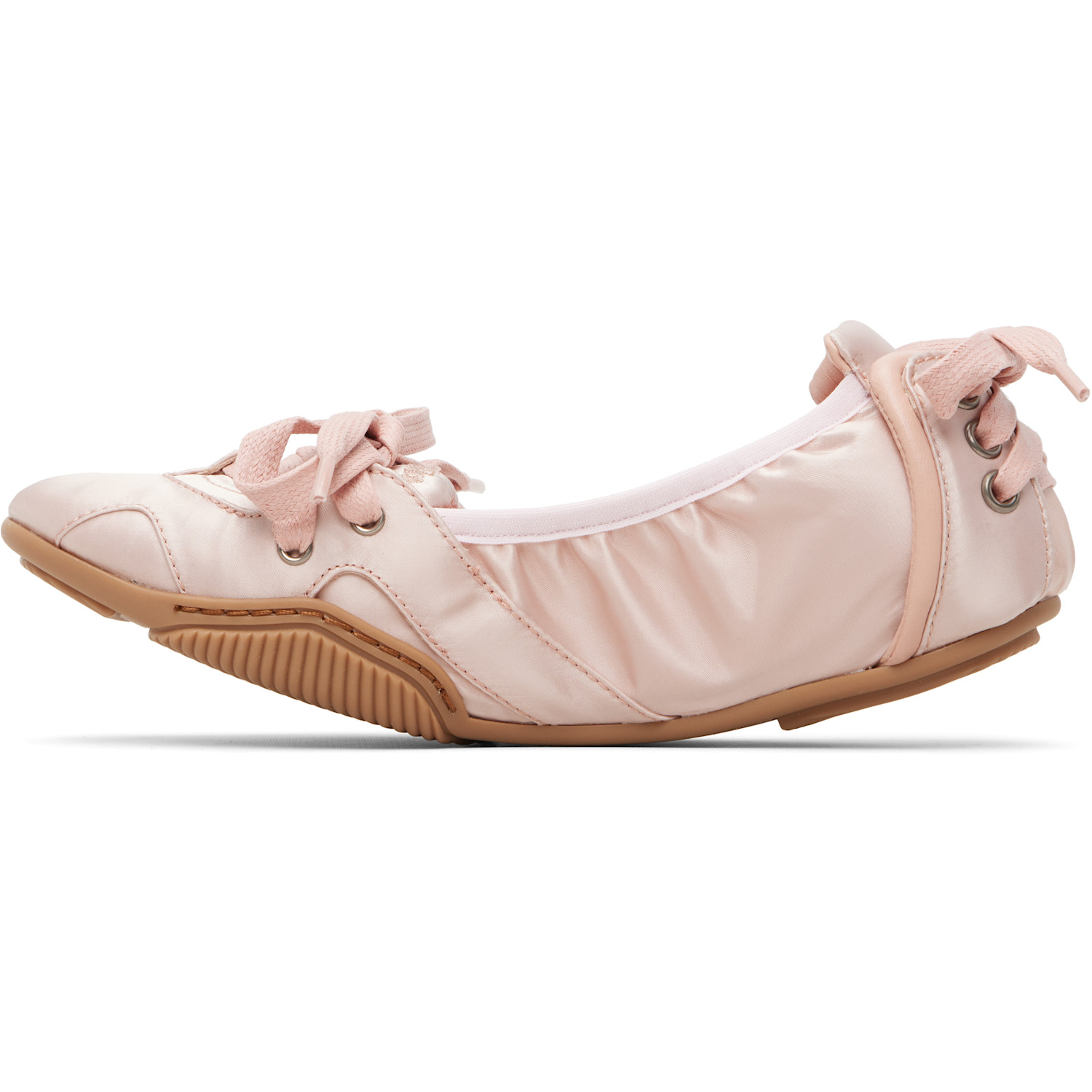  Acne Studios Pink Lace-up Satin Sneakers 