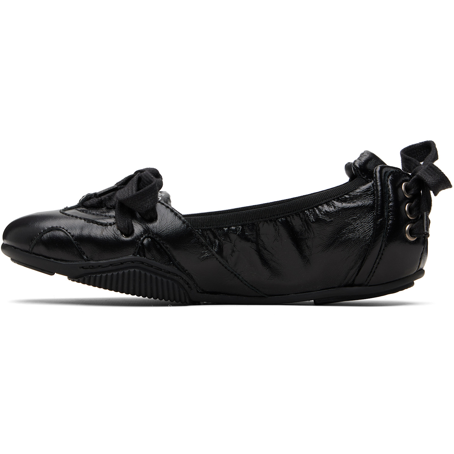  Acne Studios Black Lace-up Leather Sneakers 