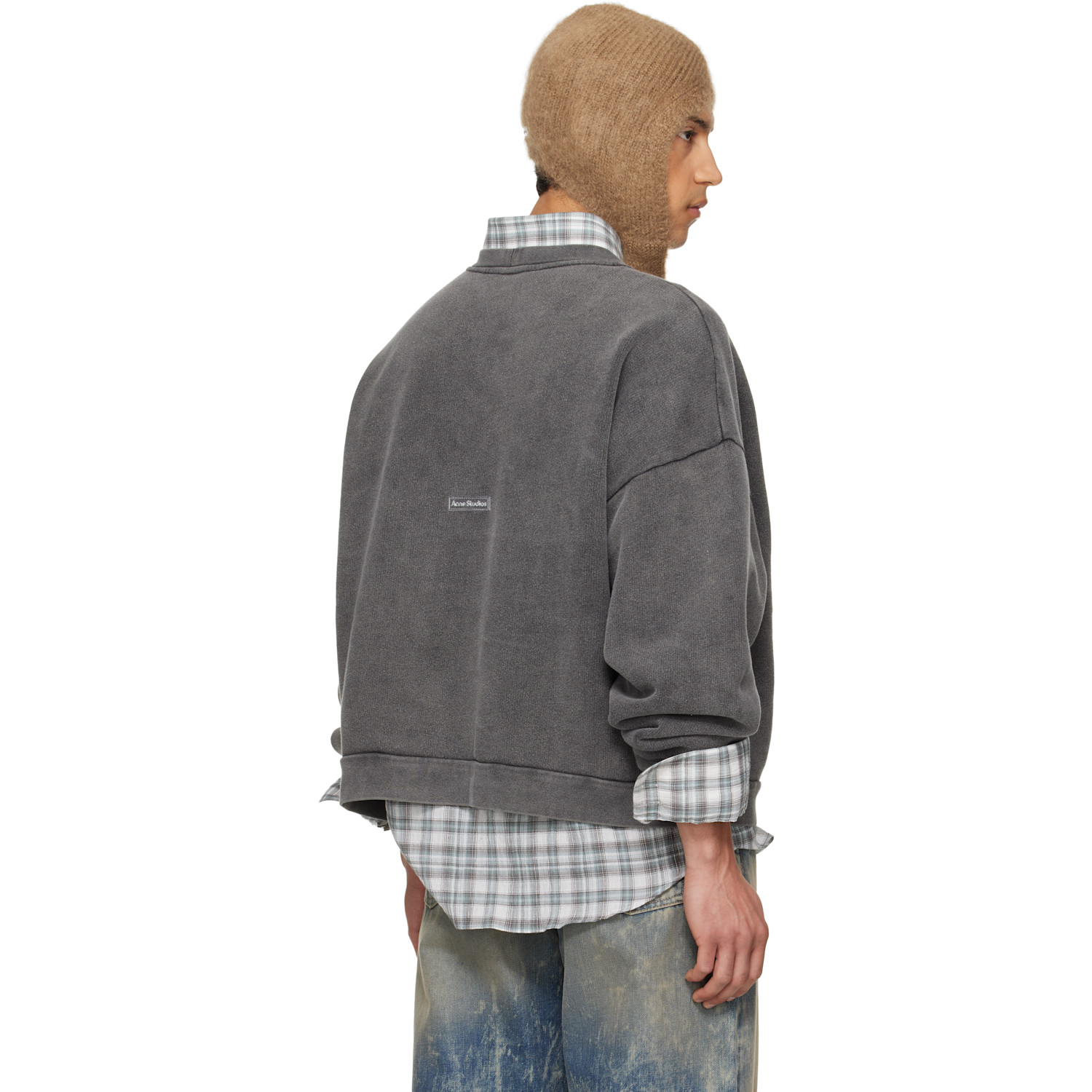  Acne Studios Tan Mohair Earflap Hood 