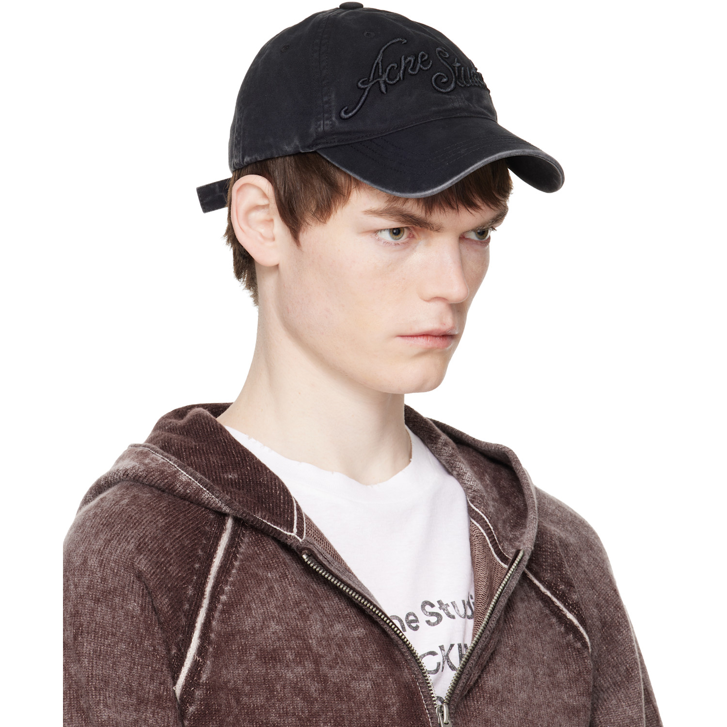  Acne Studios Black Embroidered Logo Cap 