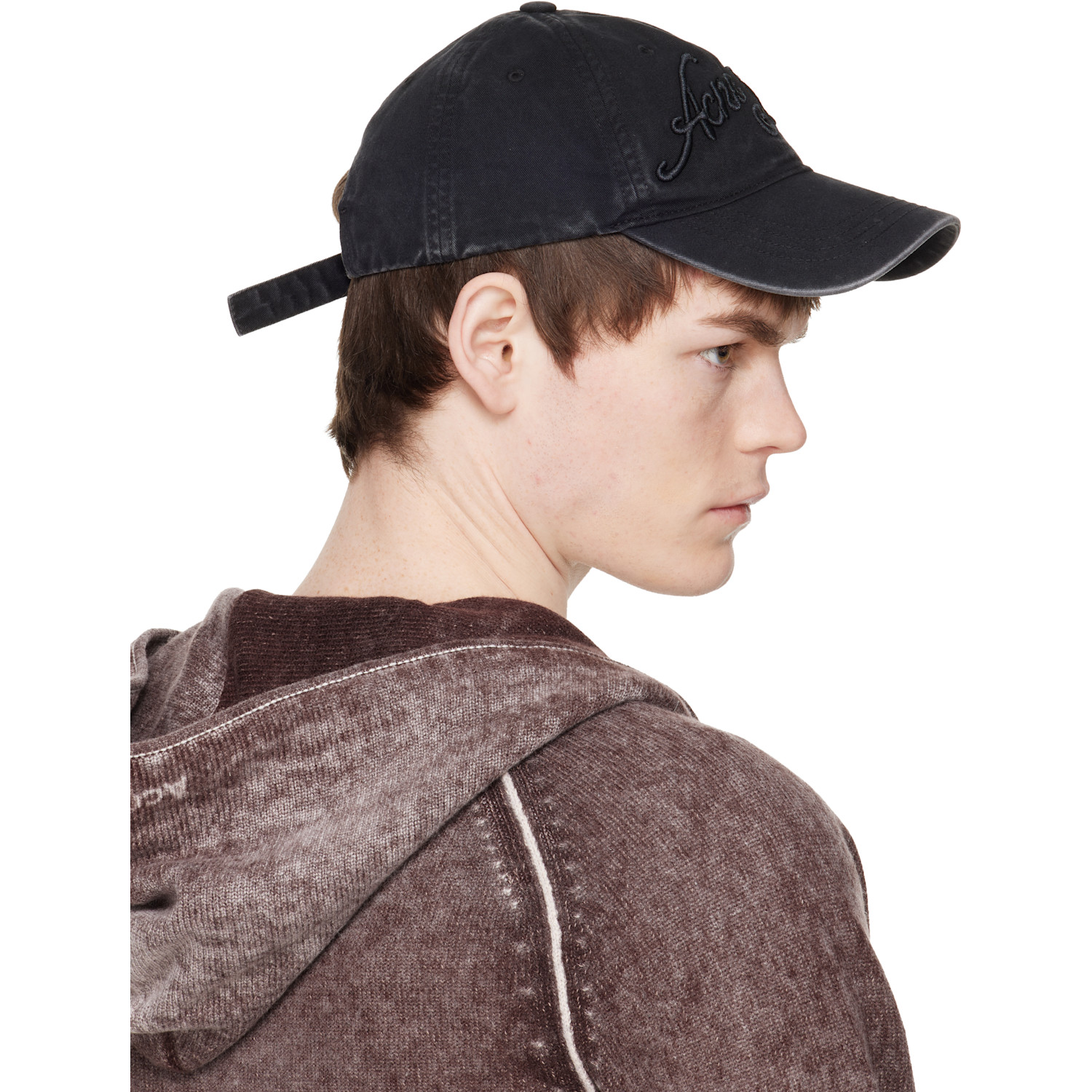  Acne Studios Black Embroidered Logo Cap 