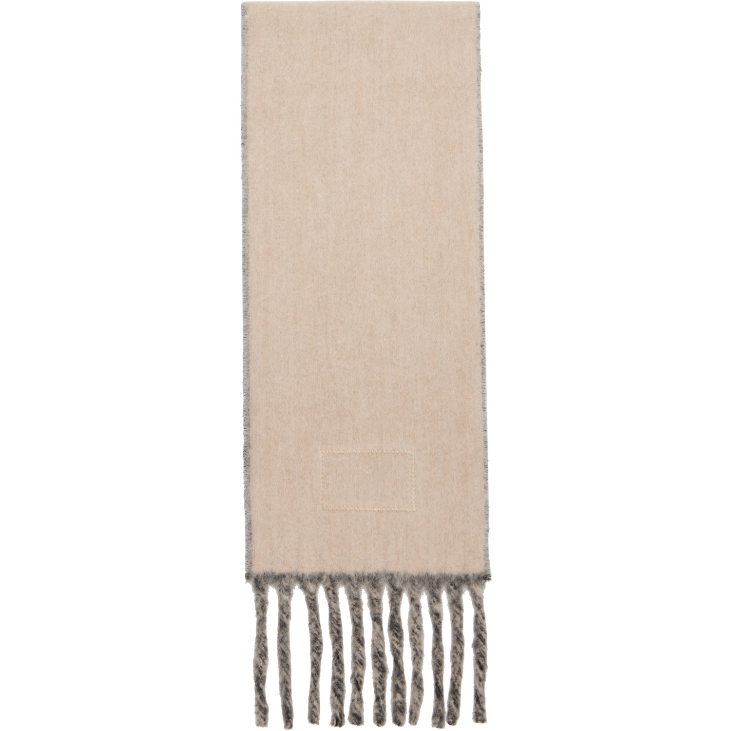  Acne Studios Gray & Beige Bicolour Alpaca Scarf 