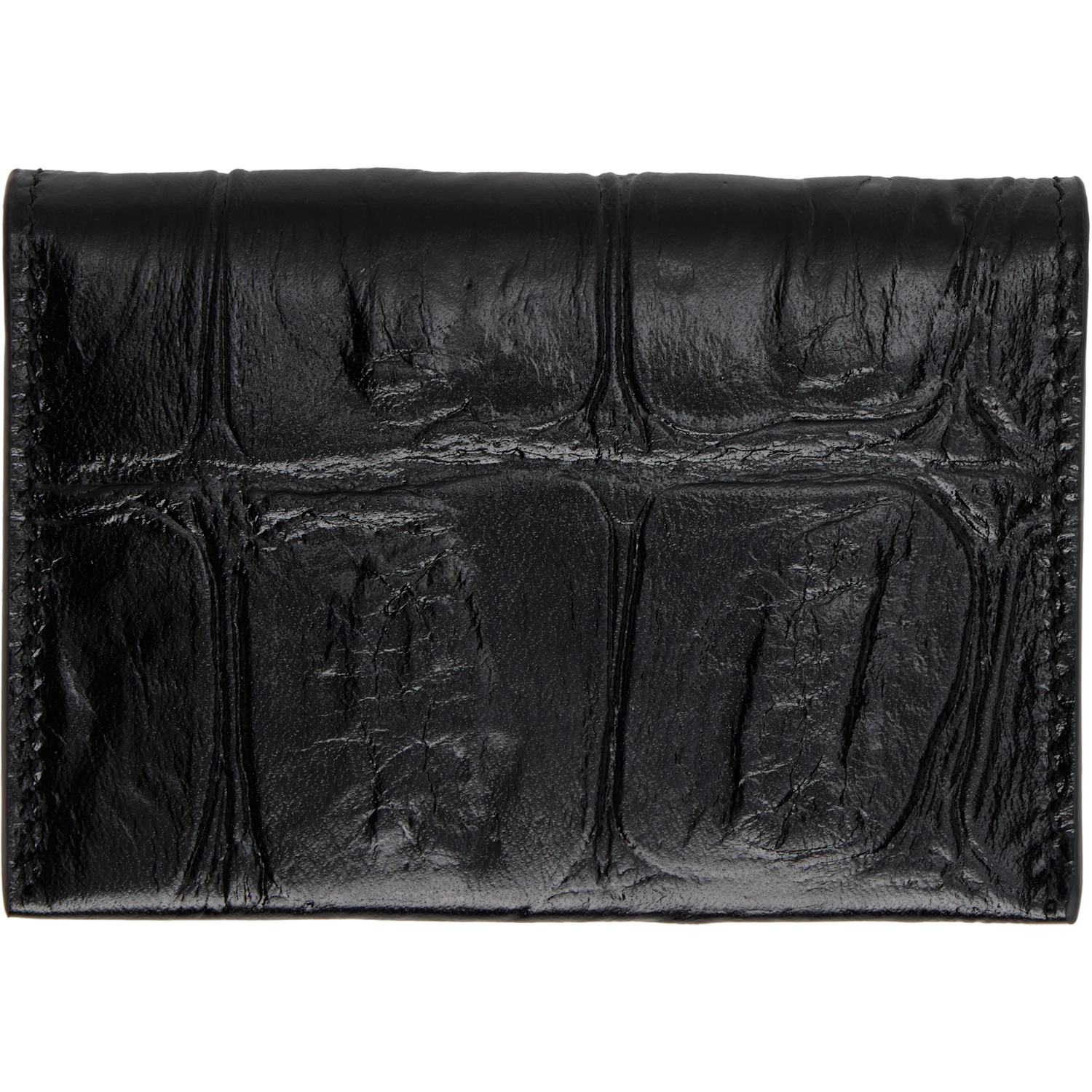  Acne Studios Black Folded Leather Card Holder 