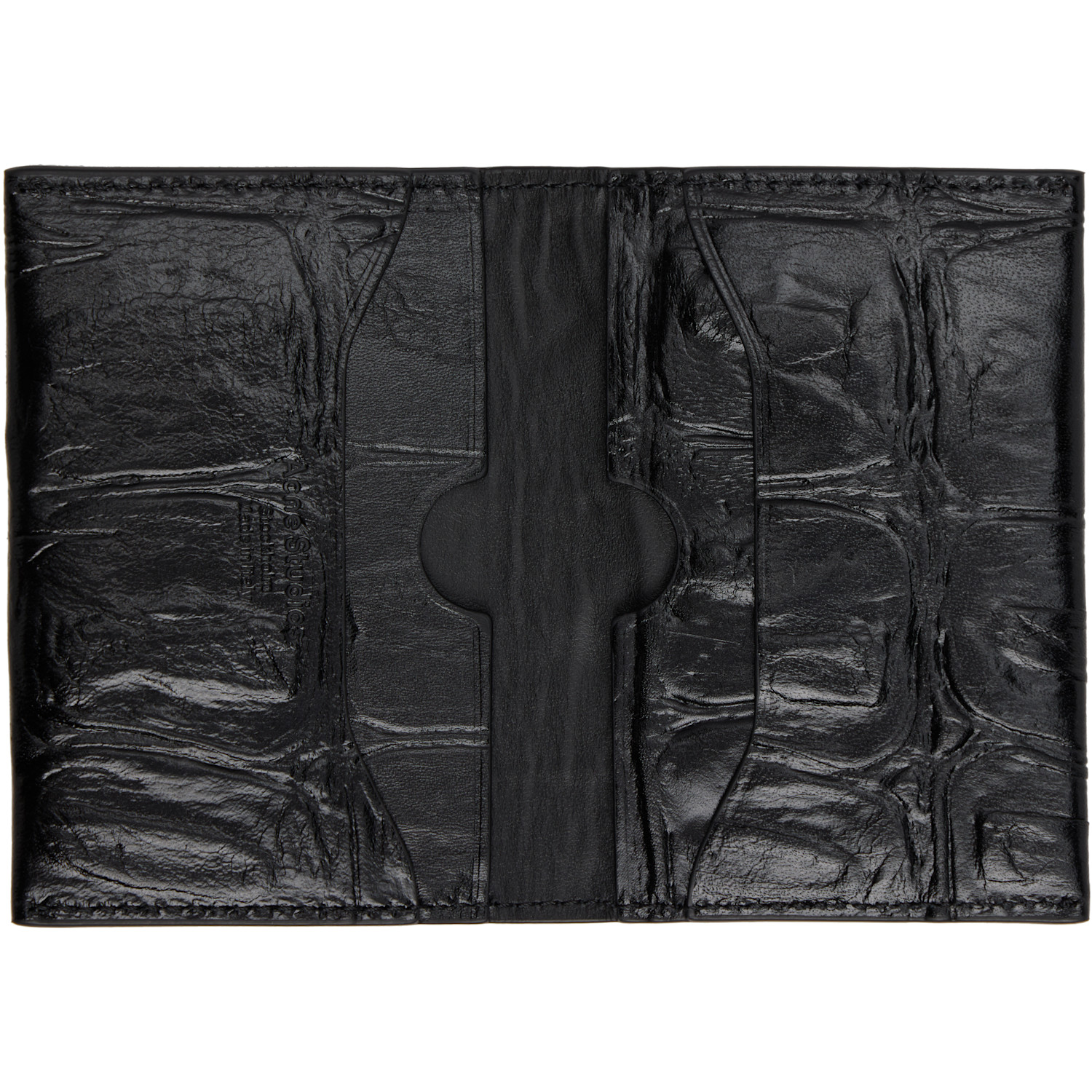  Acne Studios Black Folded Leather Card Holder 
