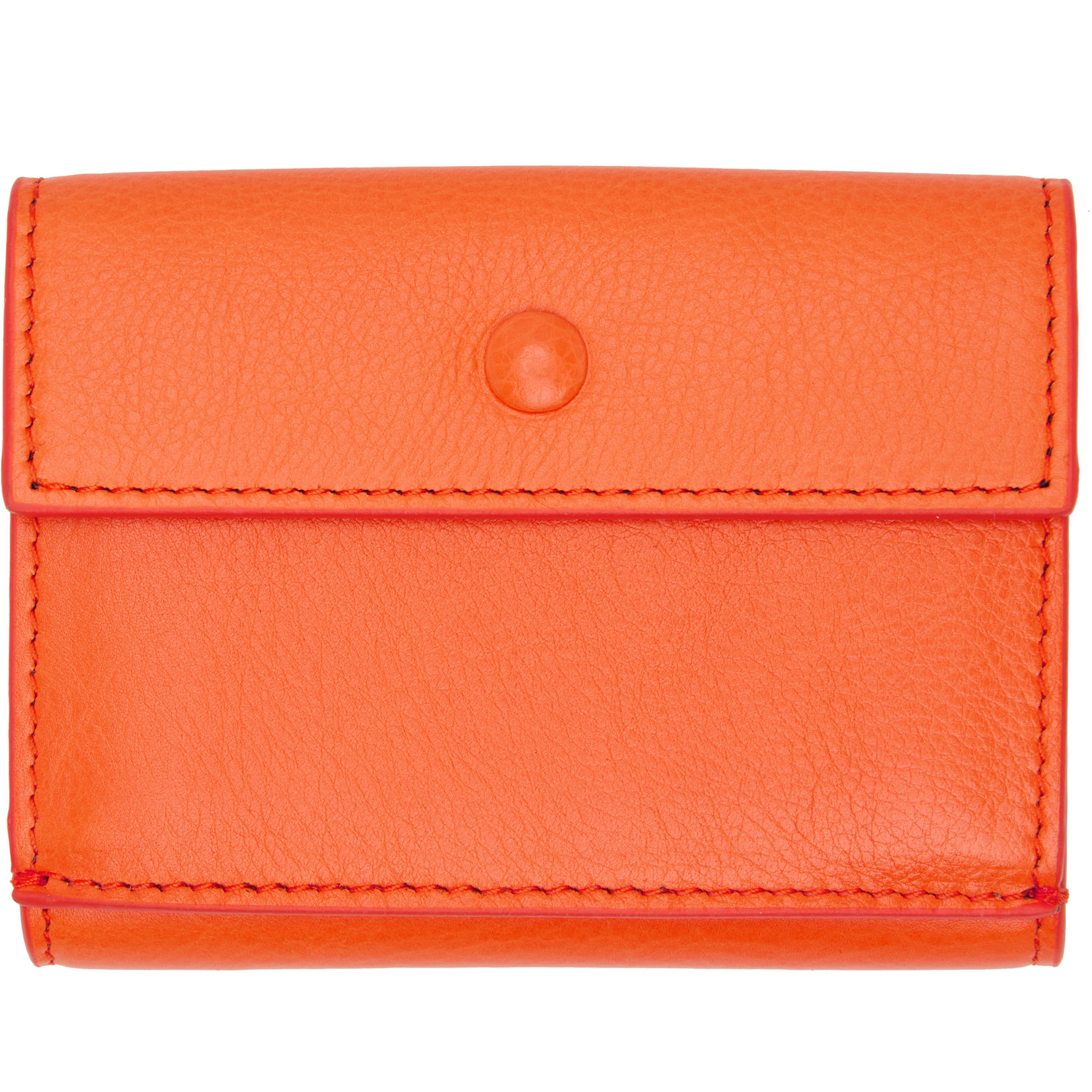  Acne Studios Orange Trifold Leather Wallet 