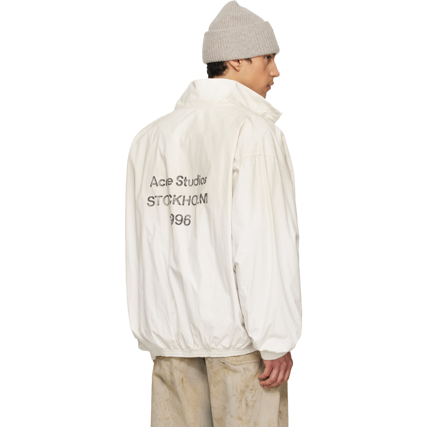  Acne Studios Off-white Logo Zipper Jacket 