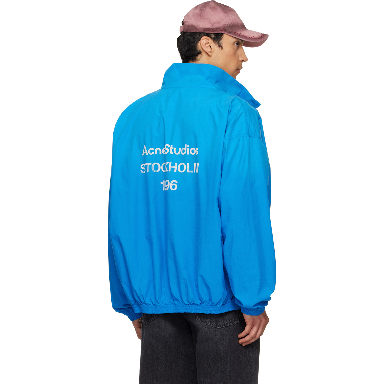  Acne Studios Blue Logo Zipper Jacket 