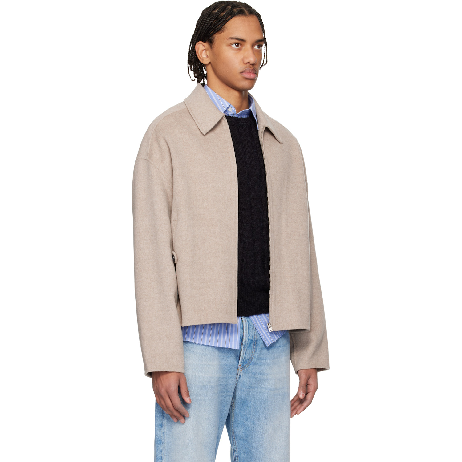  Acne Studios Beige Cashmere Jacket 