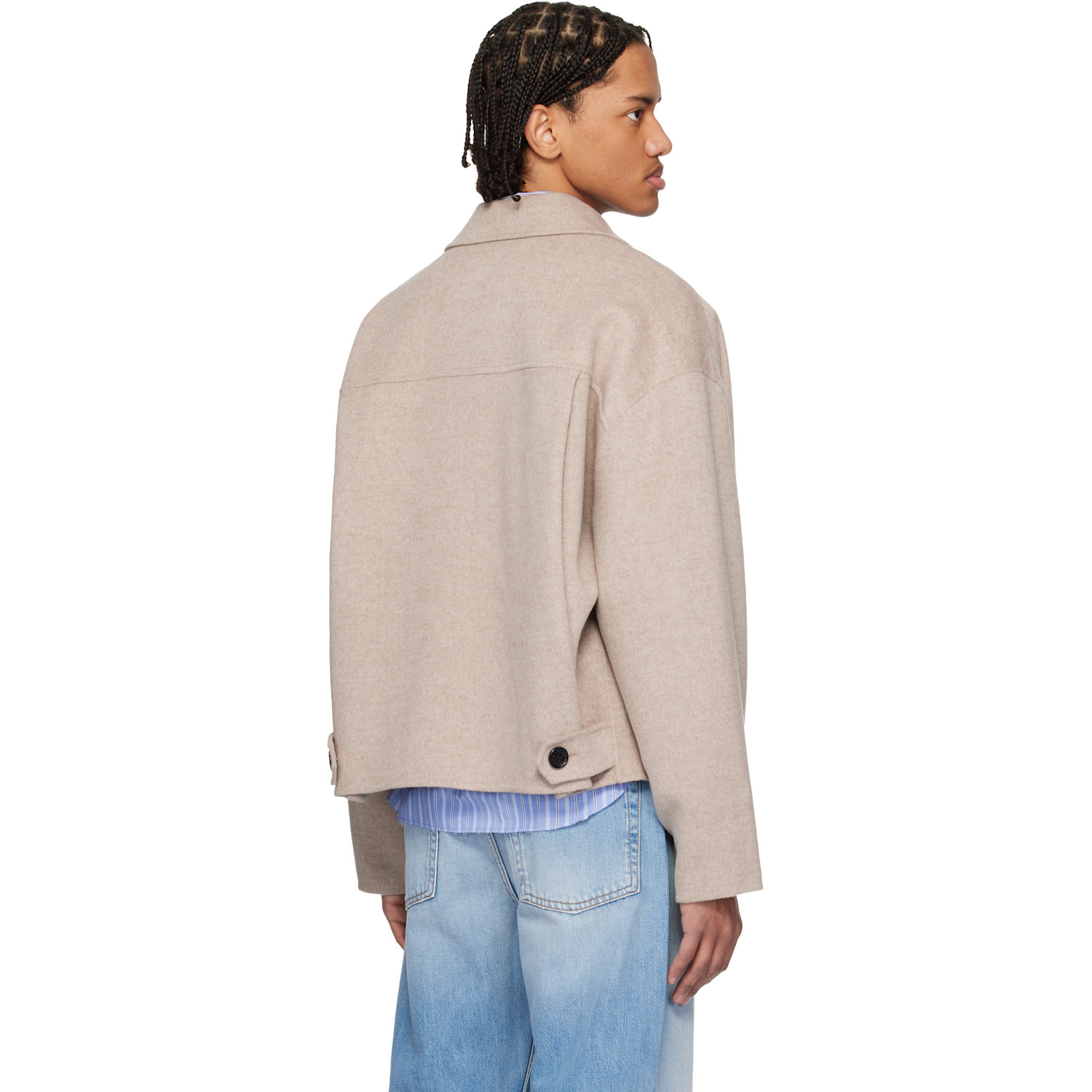  Acne Studios Beige Cashmere Jacket 
