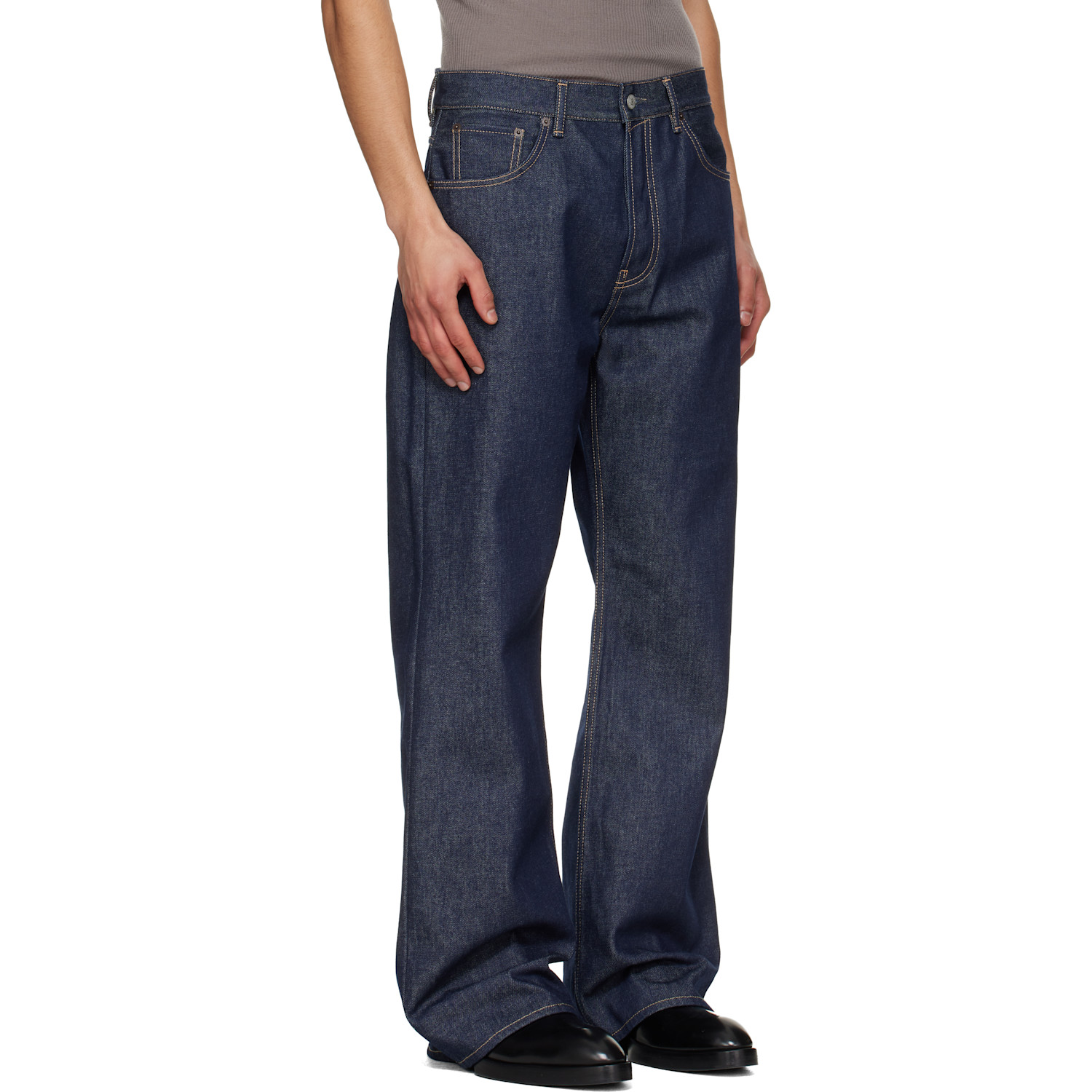  Acne Studios Navy Regular Fit 2021m Jeans 