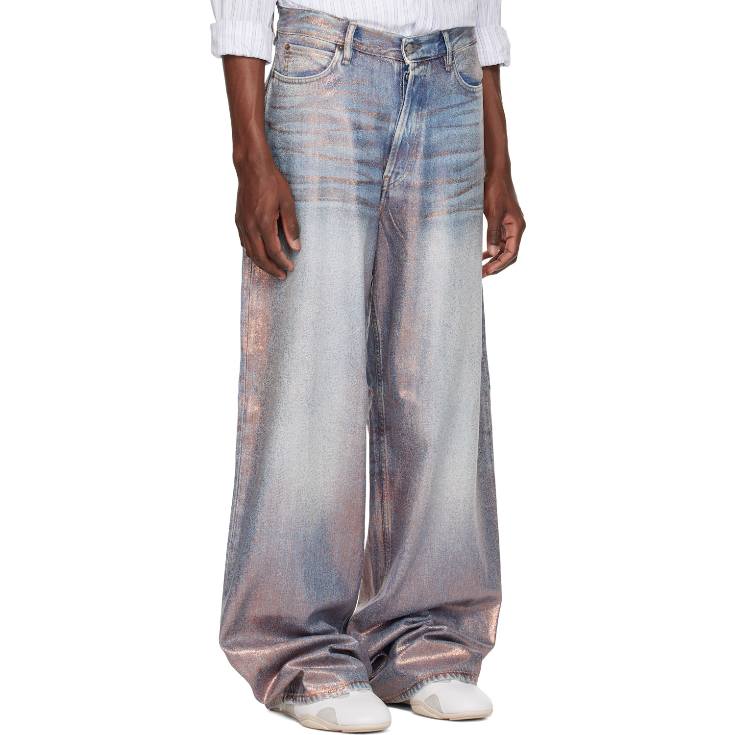 Acne Studios Blue Loose Glitter 1981 Jeans 