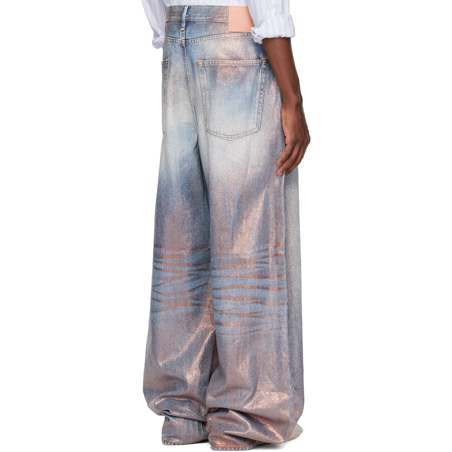  Acne Studios Blue Loose Glitter 1981 Jeans 