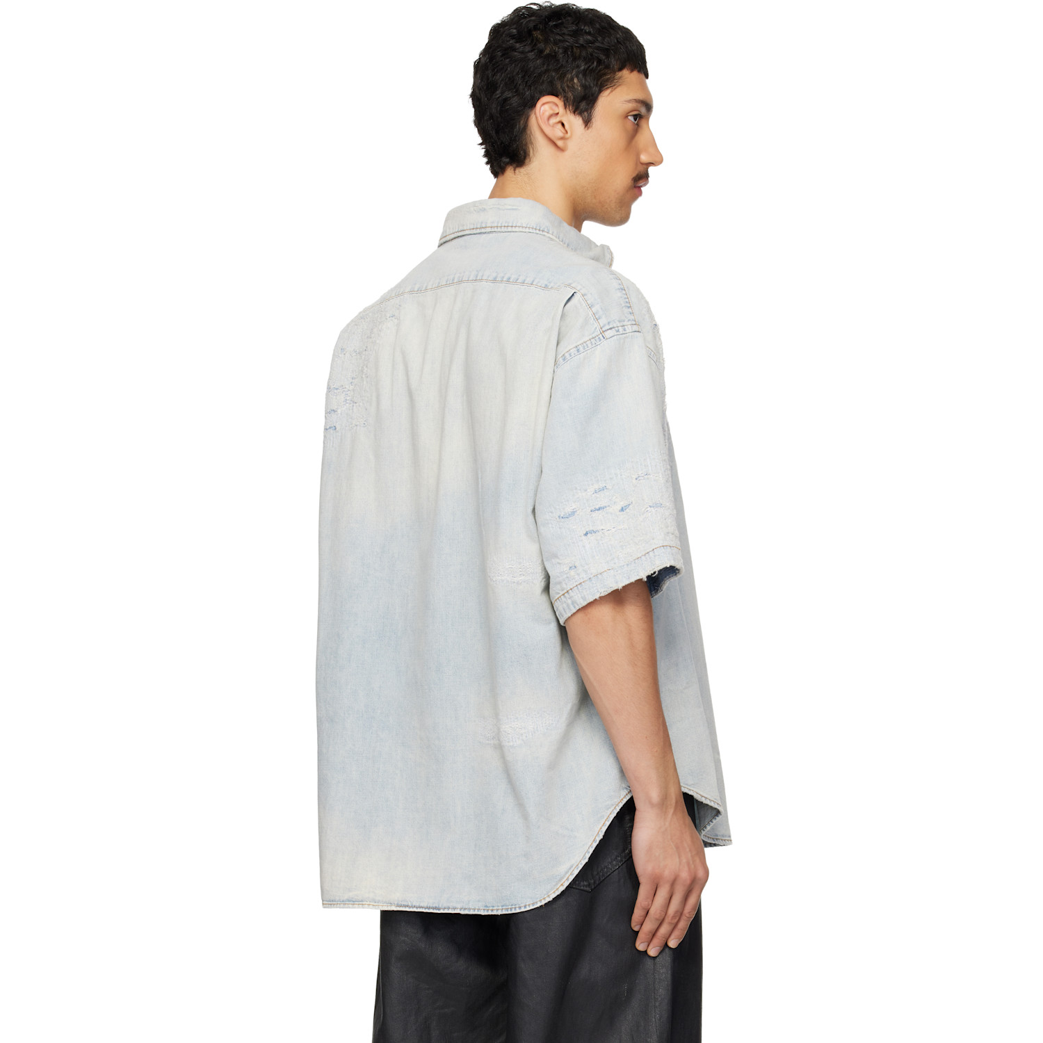  Acne Studios Blue Mended Denim Shirt 