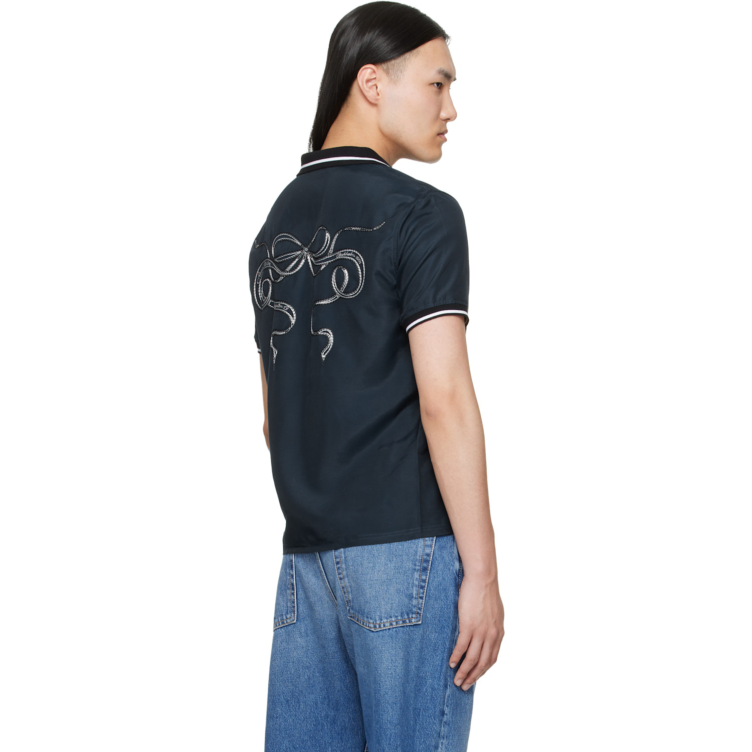  Acne Studios Navy Embroidered Button-up Shirt 