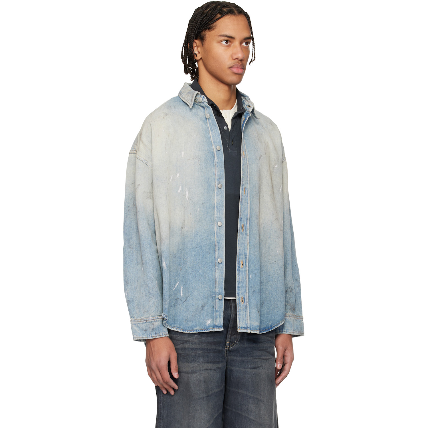  Acne Studios Blue Faded Denim Shirt 