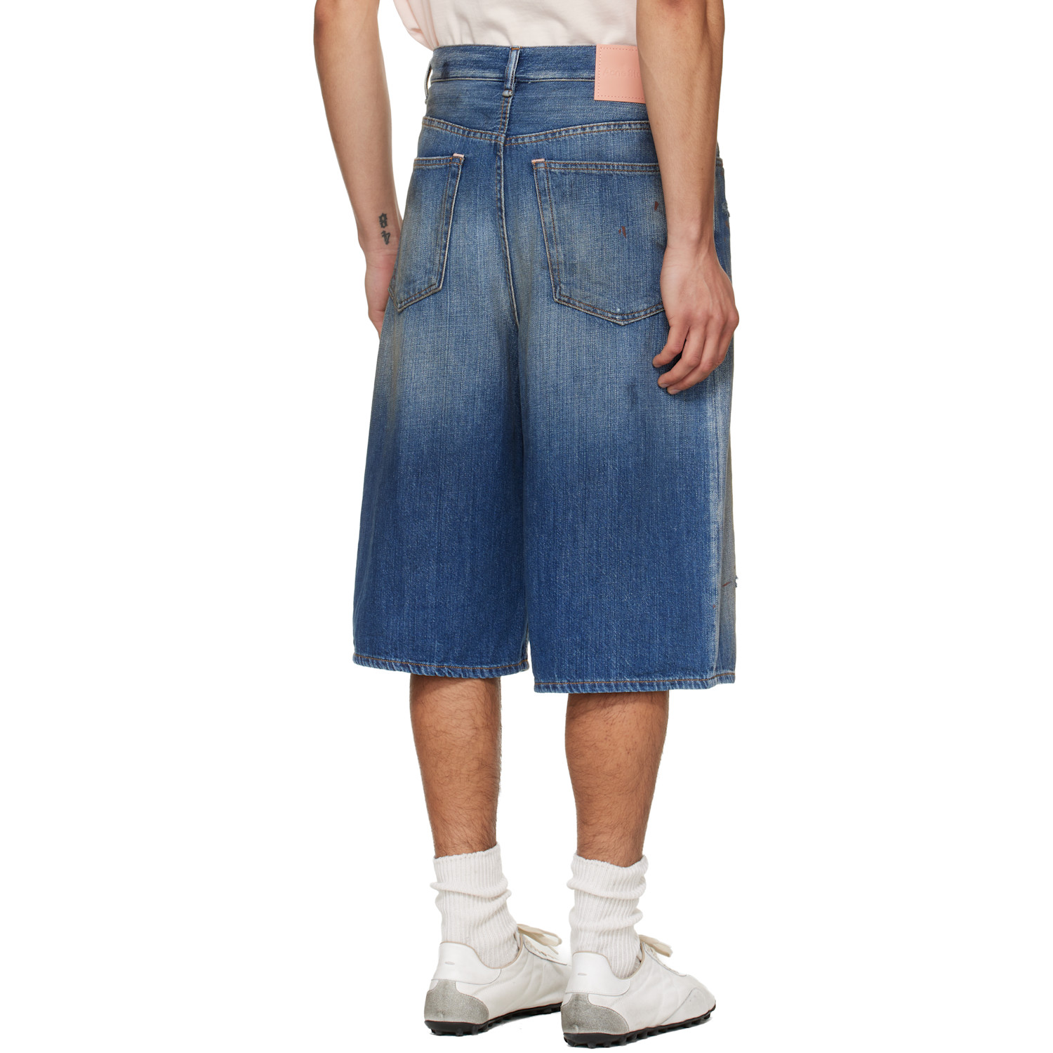  Acne Studios Blue Faded Denim Shorts 