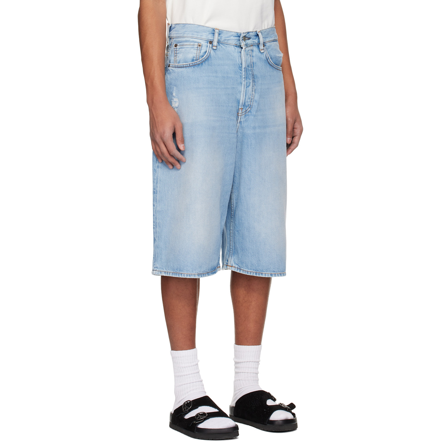  Acne Studios Blue Loose Fit Denim Shorts 