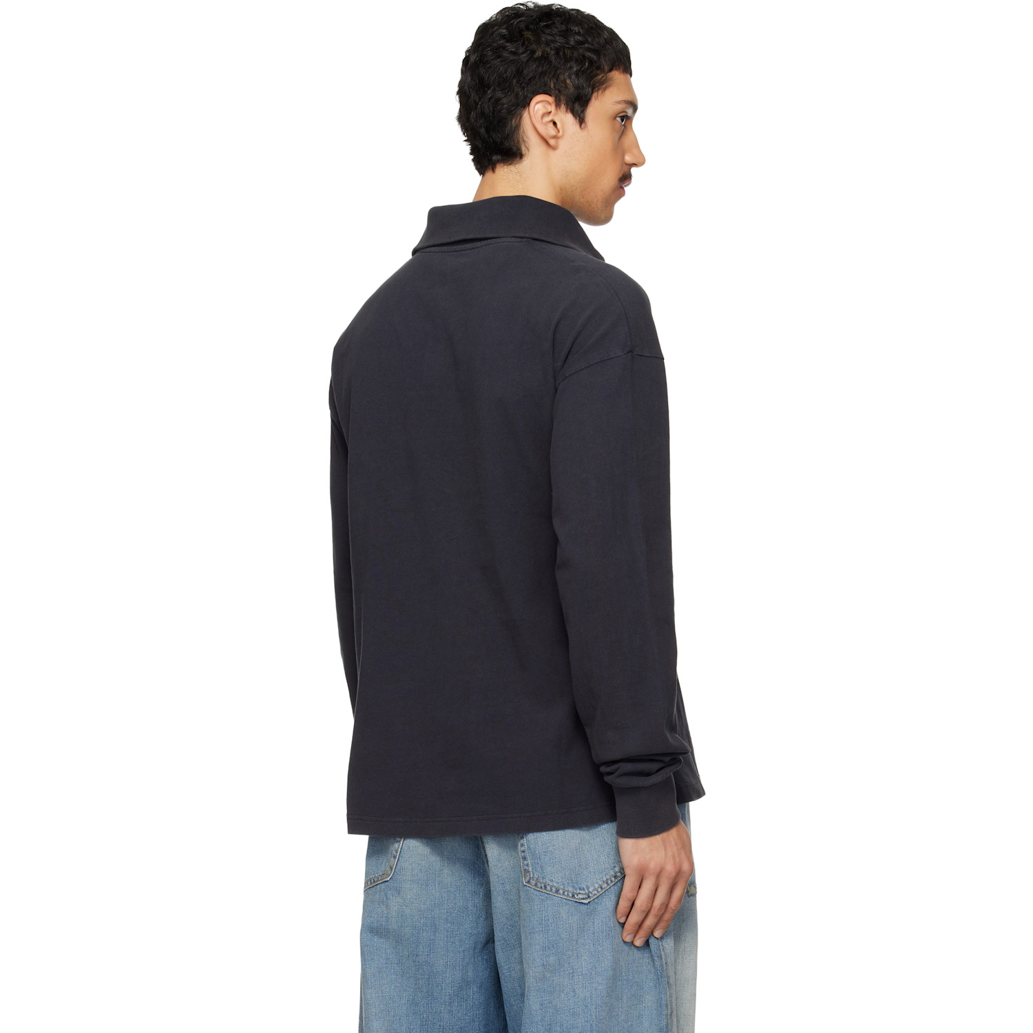  Acne Studios Black Half-zip Logo Track Jacket 