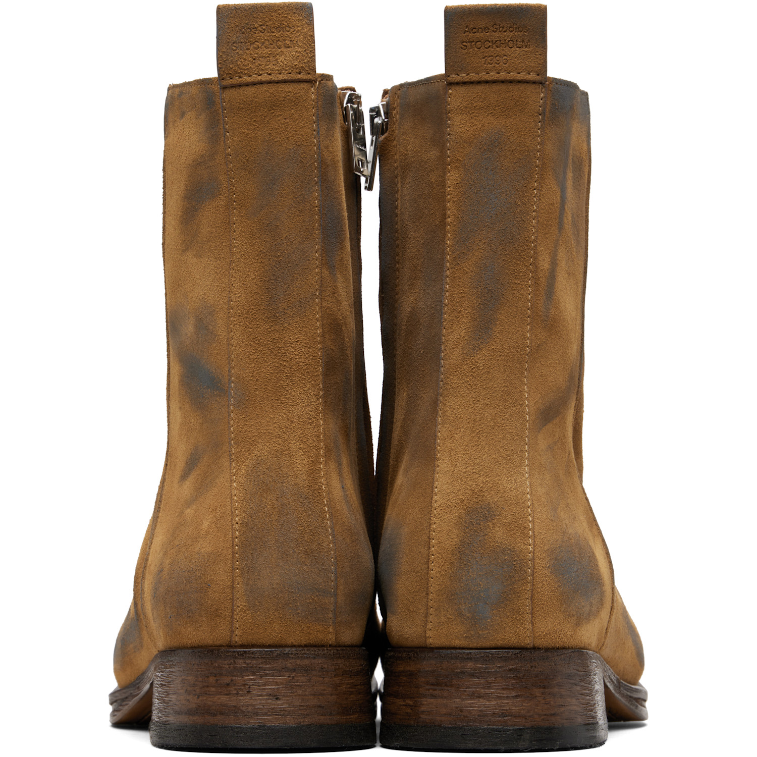  Acne Studios Tan Suede Ankle Boots 