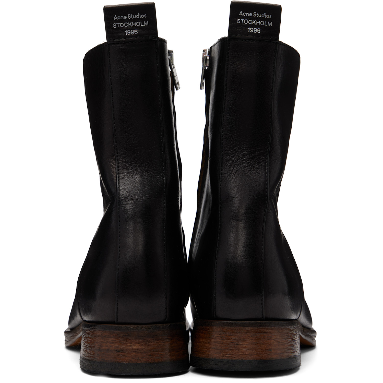  Acne Studios Black Leather Ankle Boot 