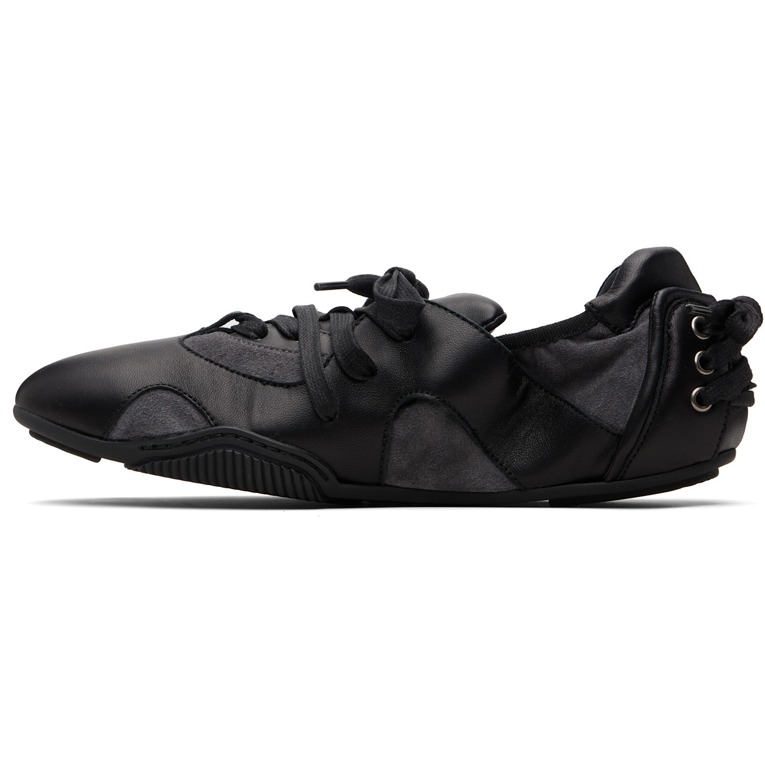  Acne Studios Black Leather Lace-up Sneakers 