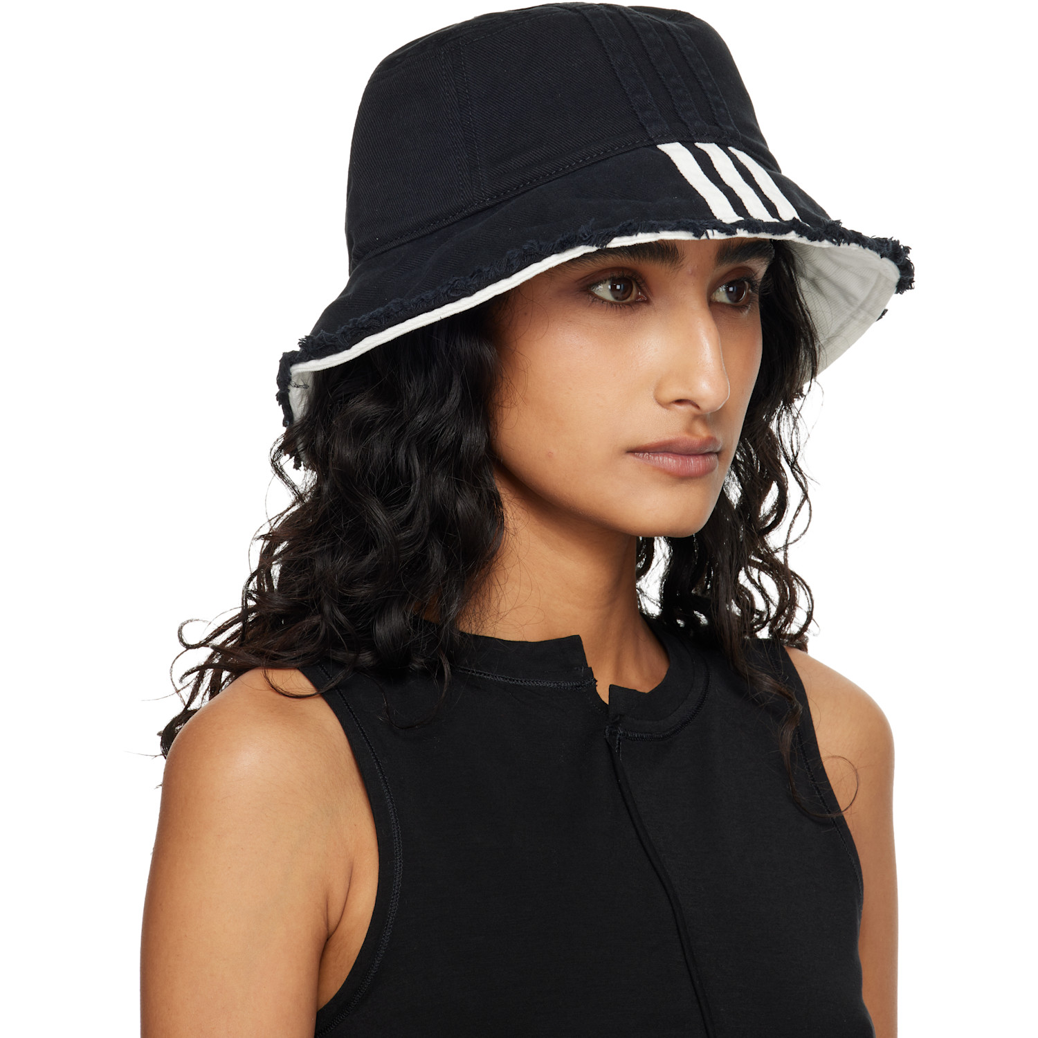  Y-3 Black Stripes Bucket Hat 