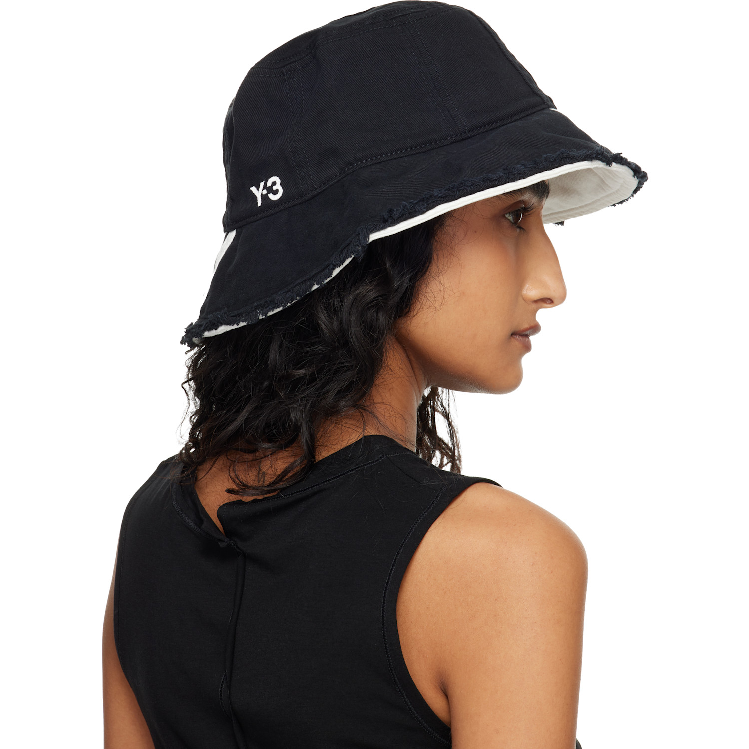  Y-3 Black Stripes Bucket Hat 