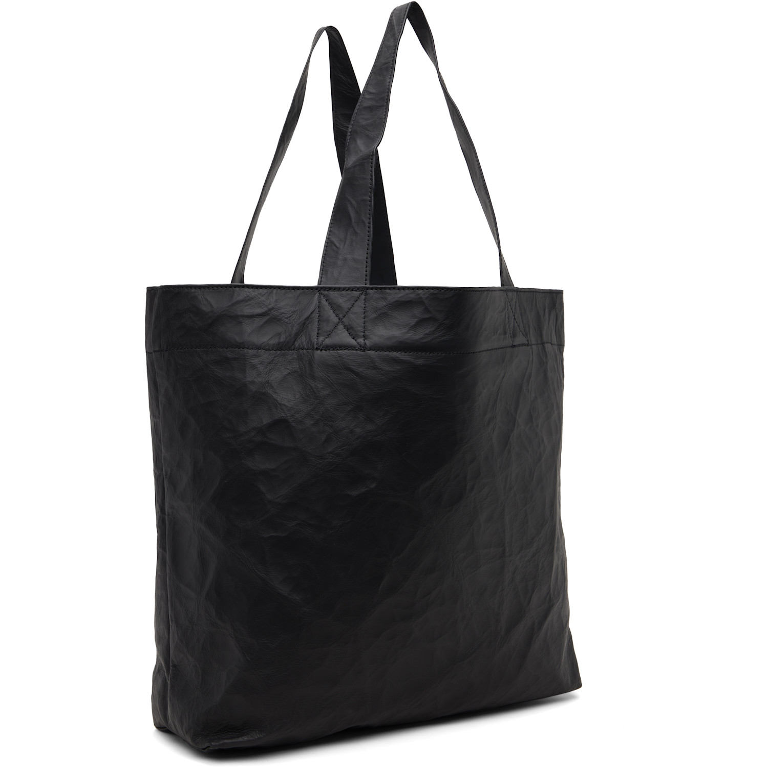  Y-3 Black 'y-3' Leather Tote 