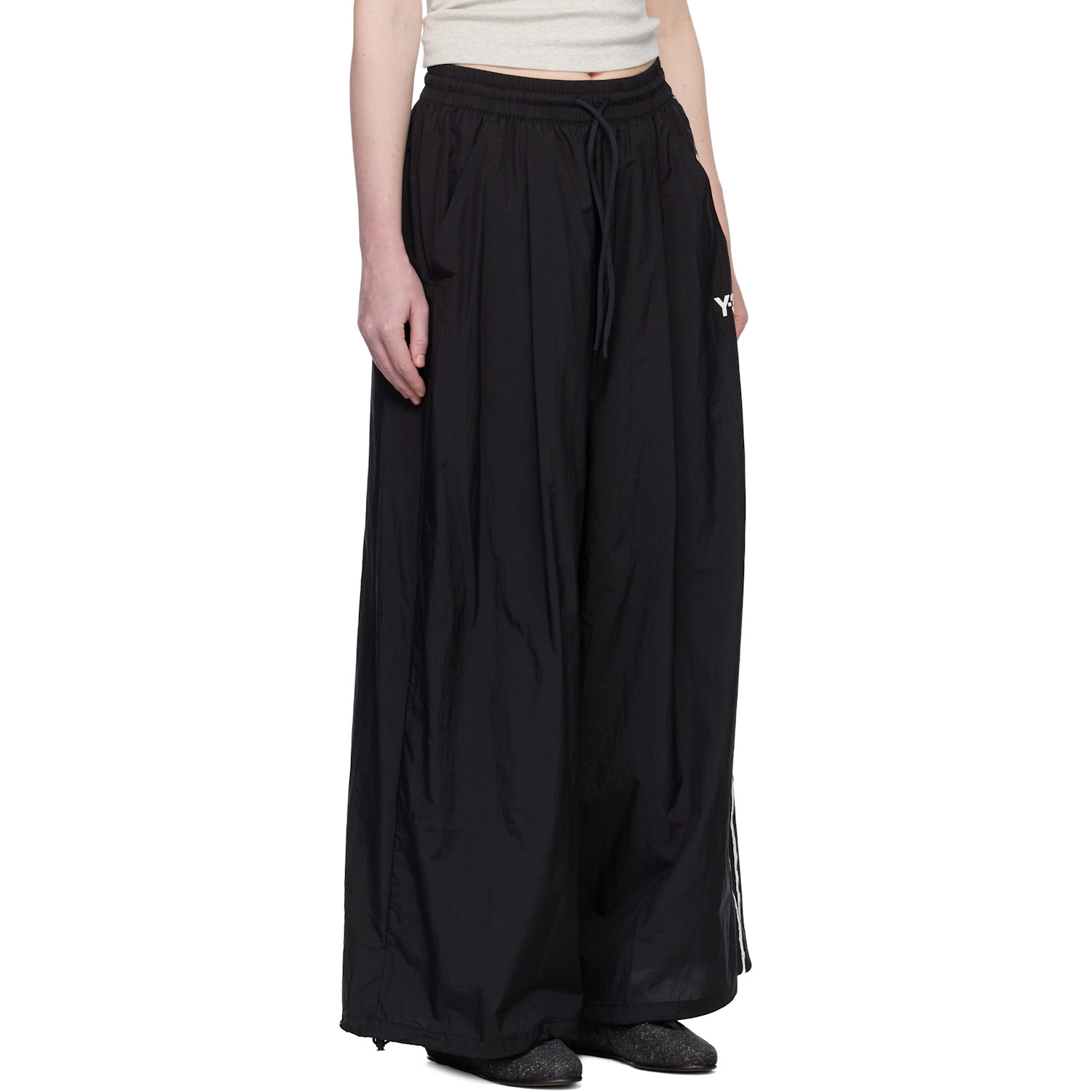  Y-3 Black 3s Wide Track Pants 