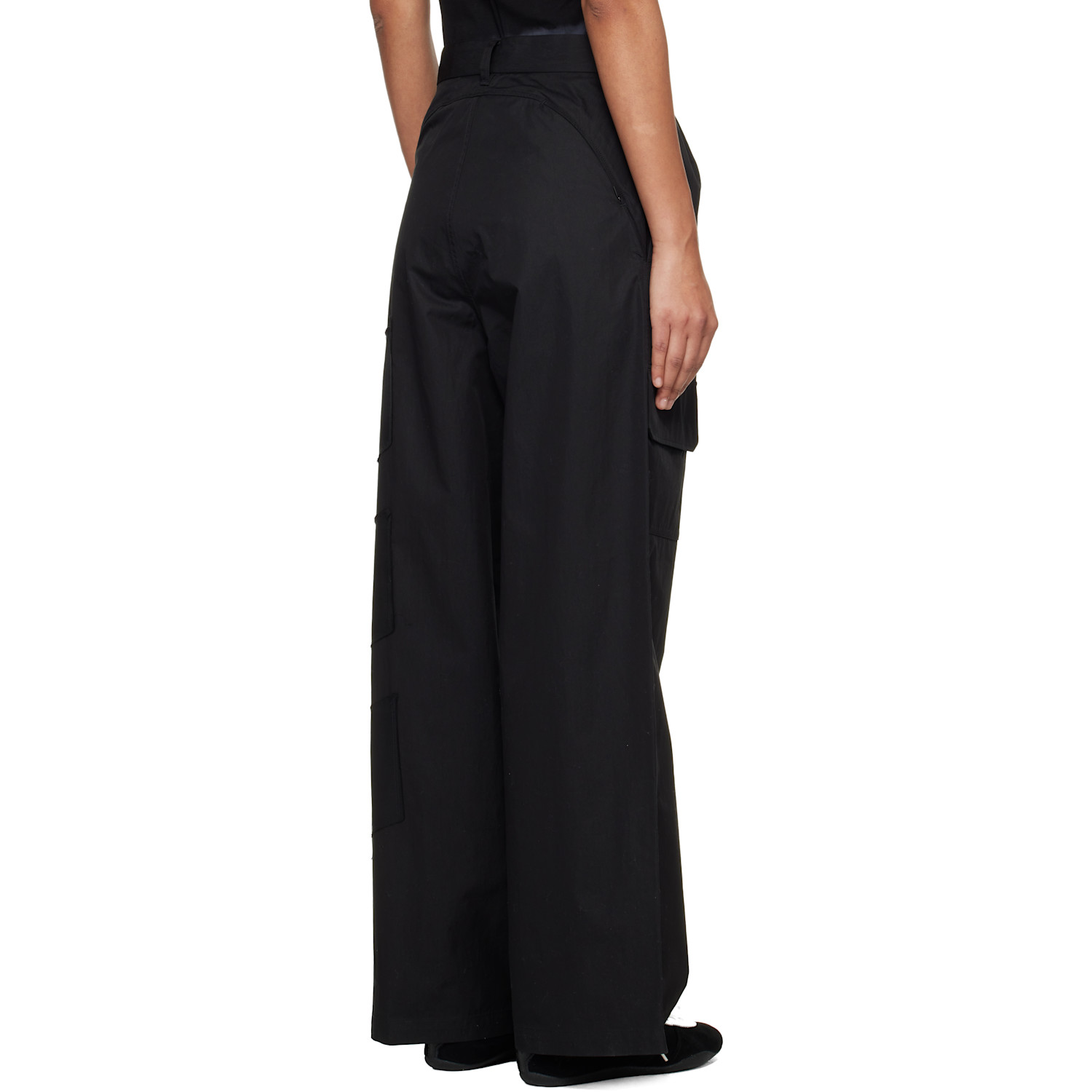  Y-3 Black Wide Cargo Pants 