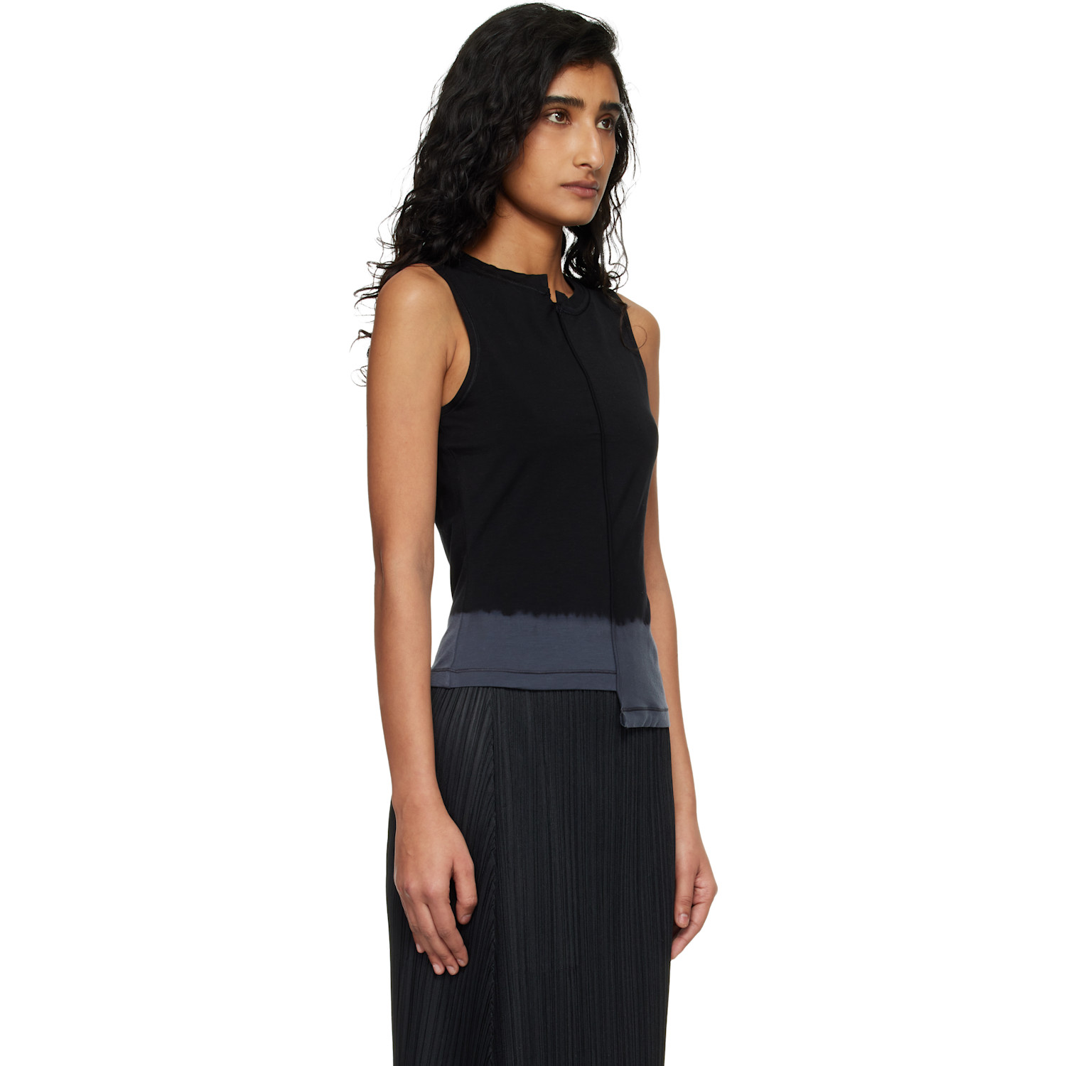  Y-3 Black Dip Dye Tank Top 