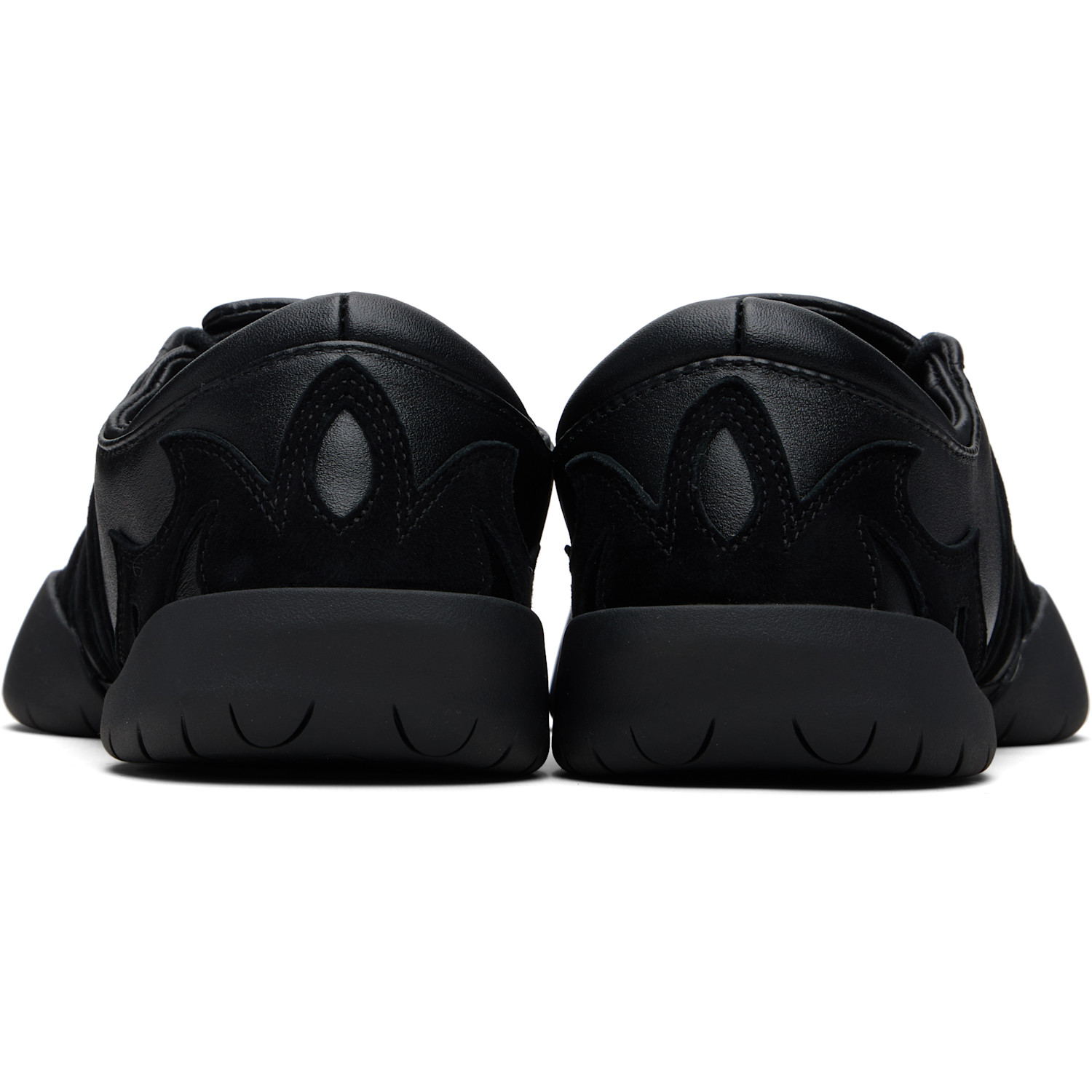  Y-3 Black Regu Leather Sneakers 