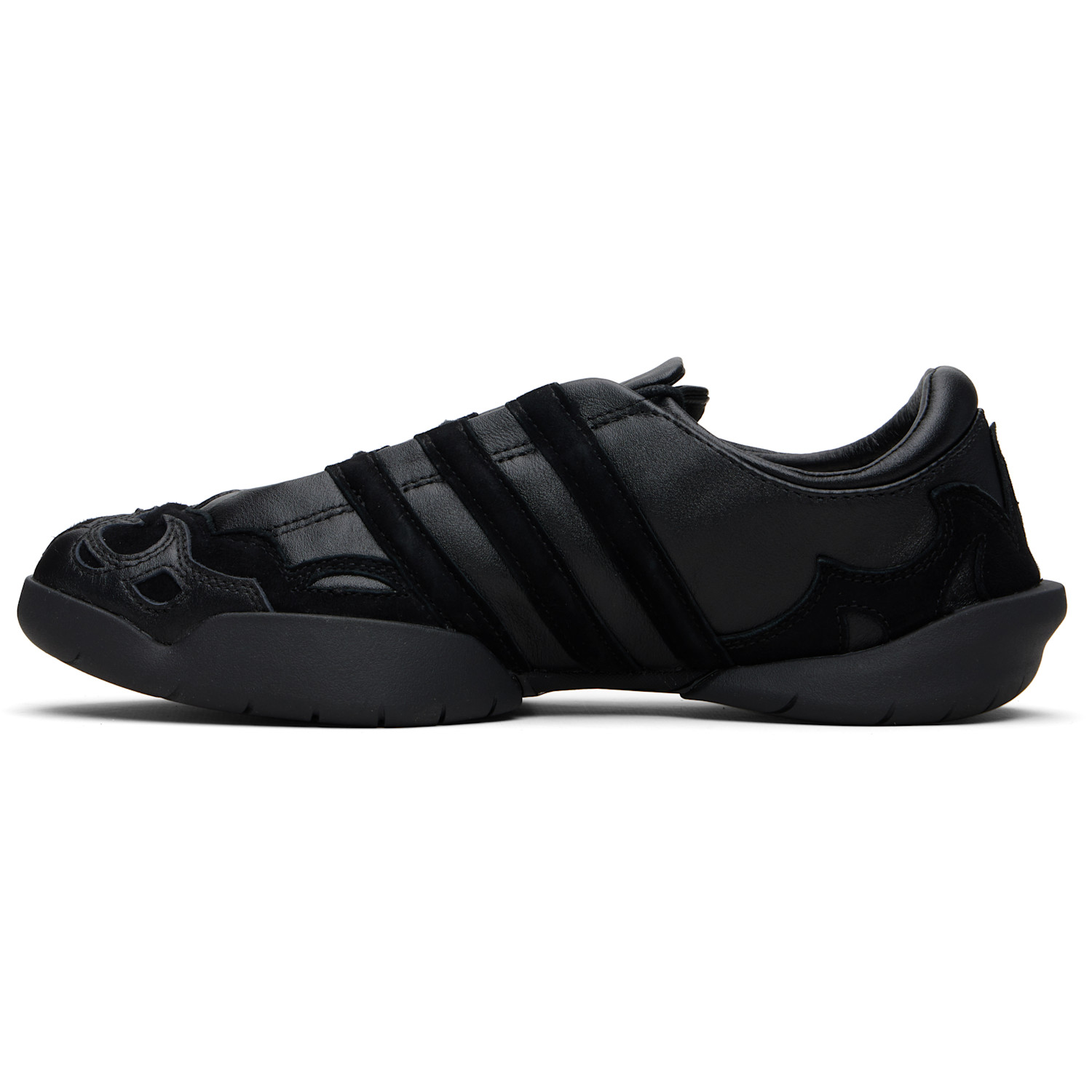  Y-3 Black Regu Leather Sneakers 
