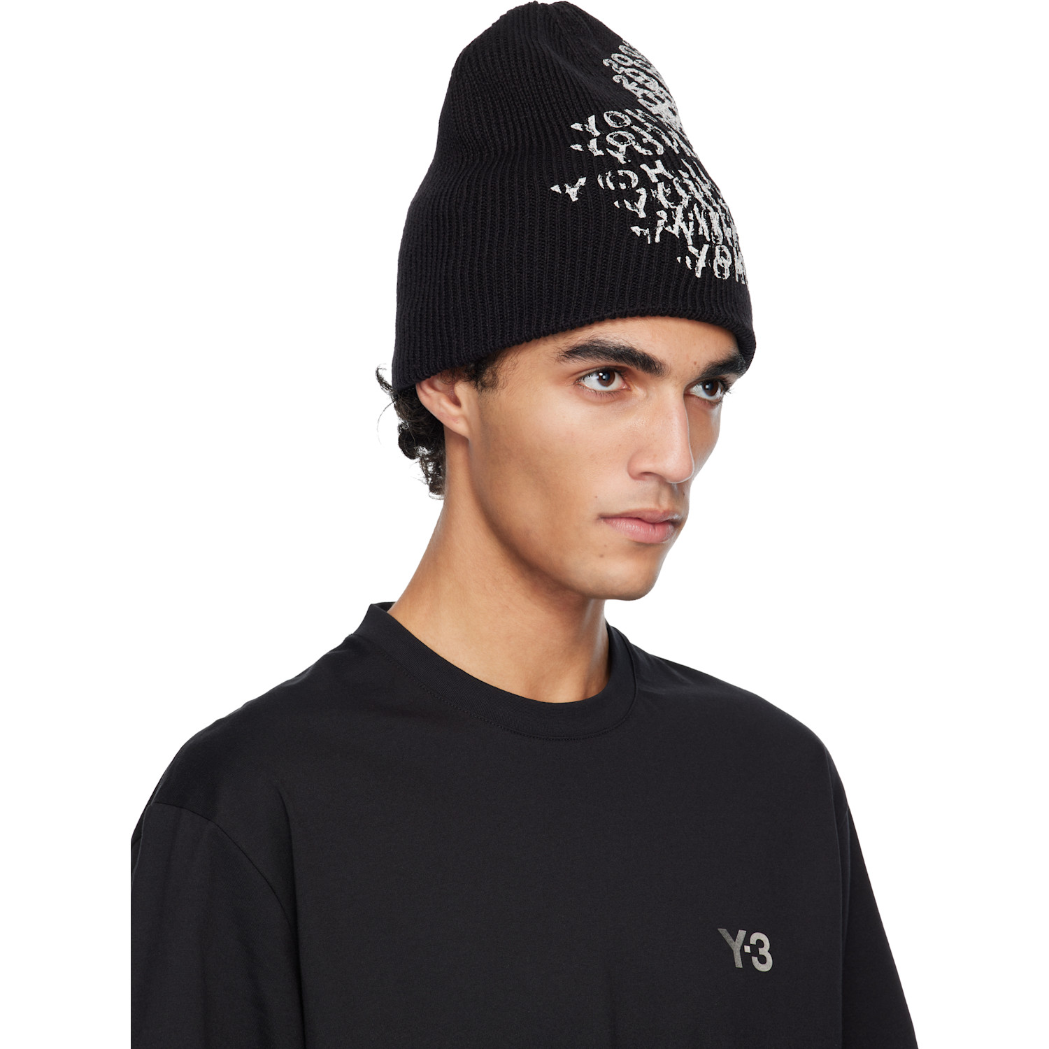  Y-3 Black Merch Beanie 