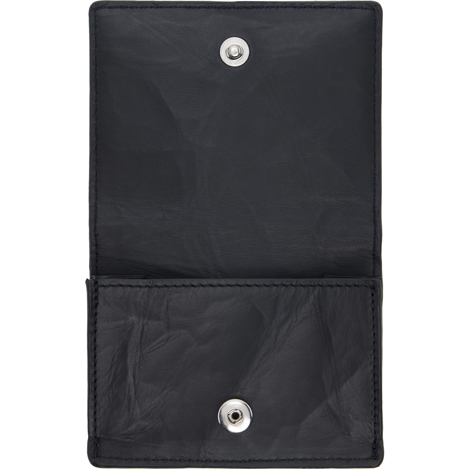  Y-3 Black Leather Card Holder 