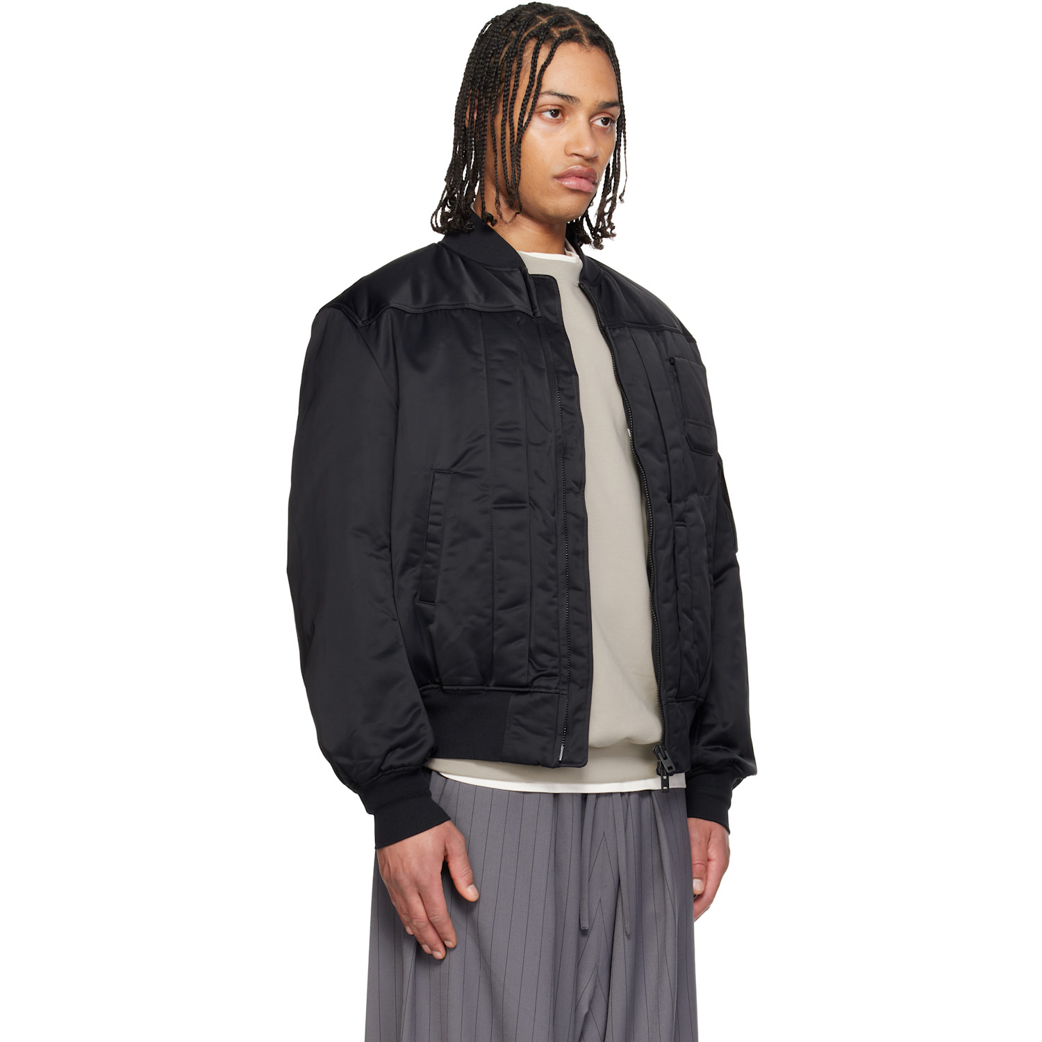 Y-3 Black Bomber Jacket 