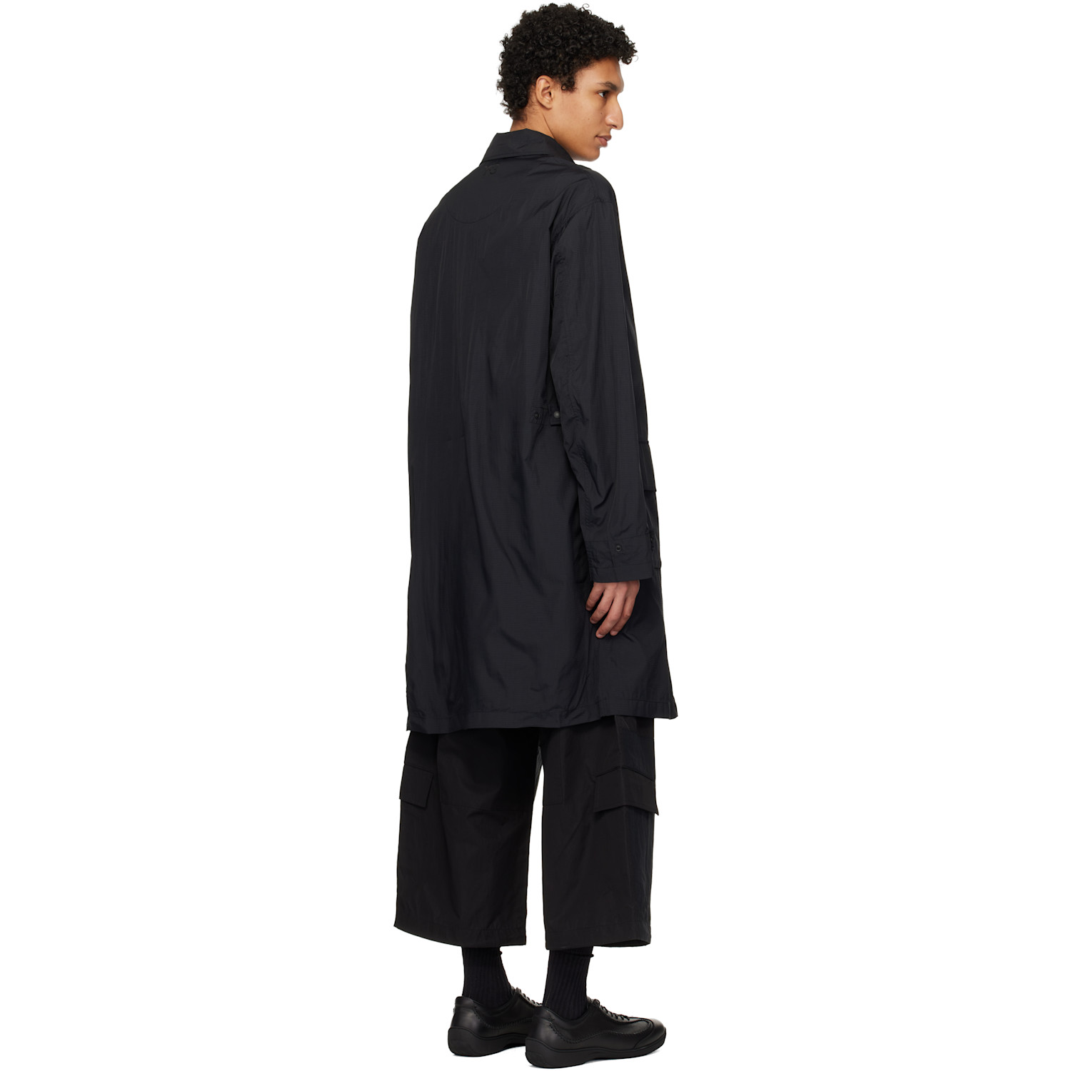  Y-3 Black Nylon Parka 