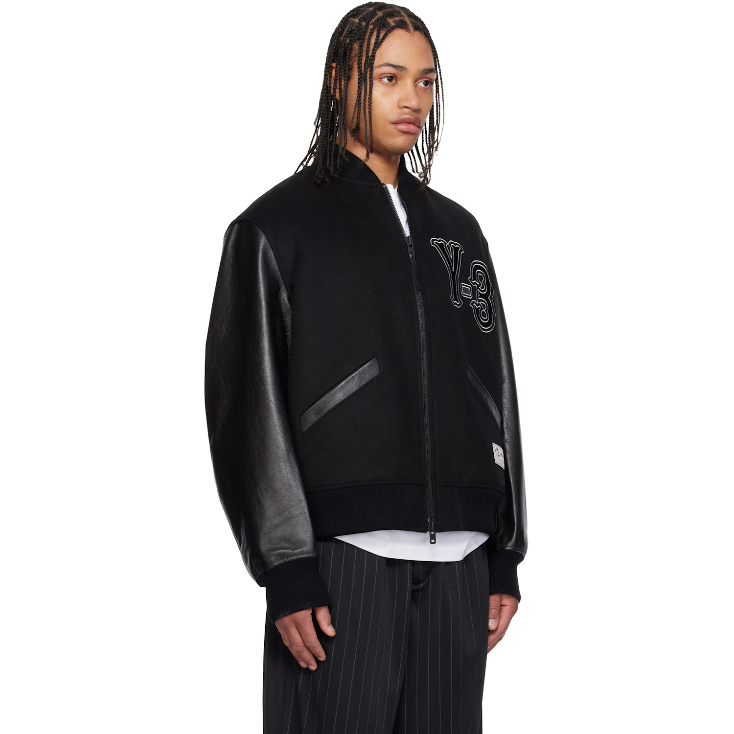  Y-3 Black Collegiate Jacket 