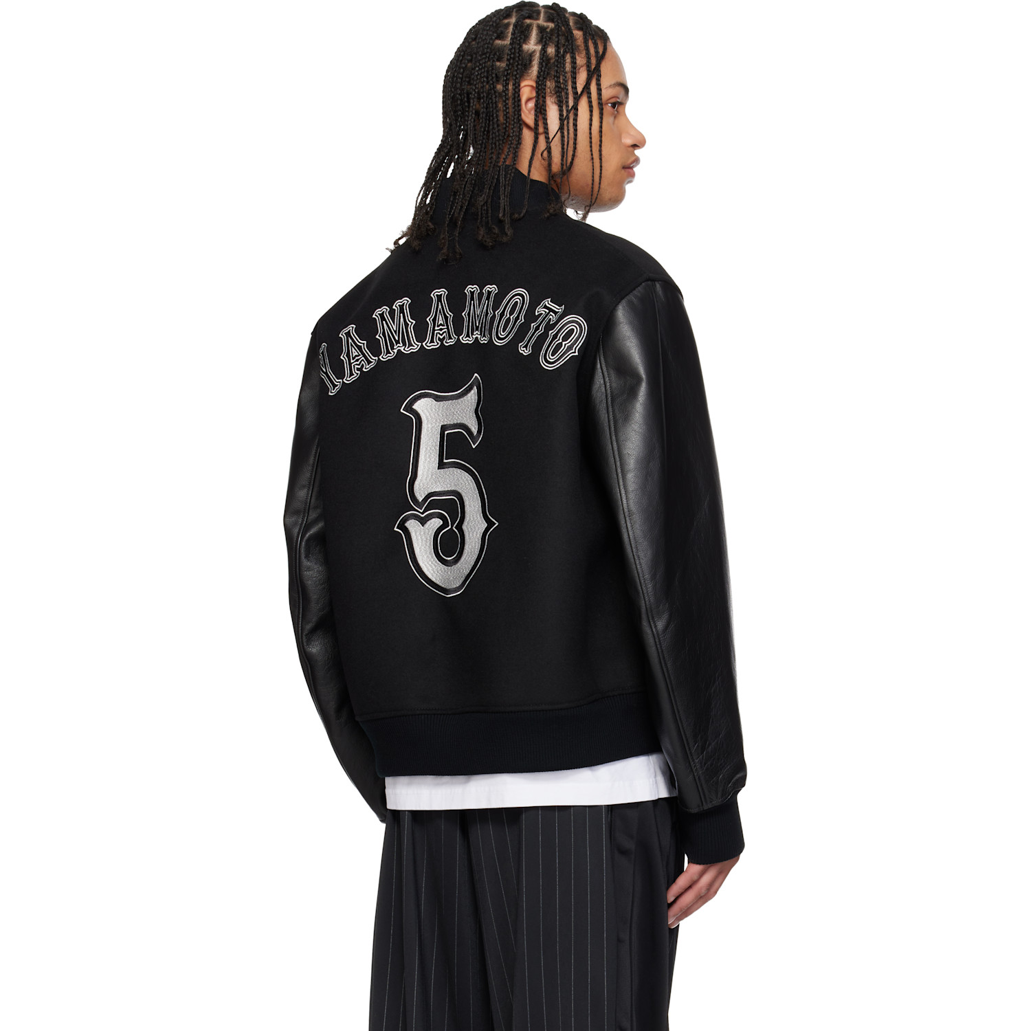  Y-3 Black Collegiate Jacket 