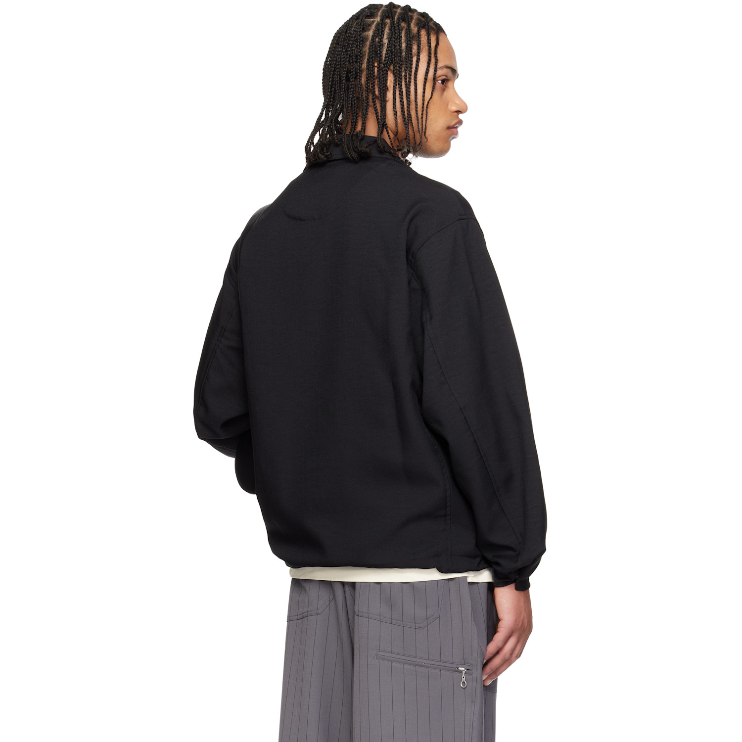  Y-3 Black Sport Uniform Blouson Jacket 