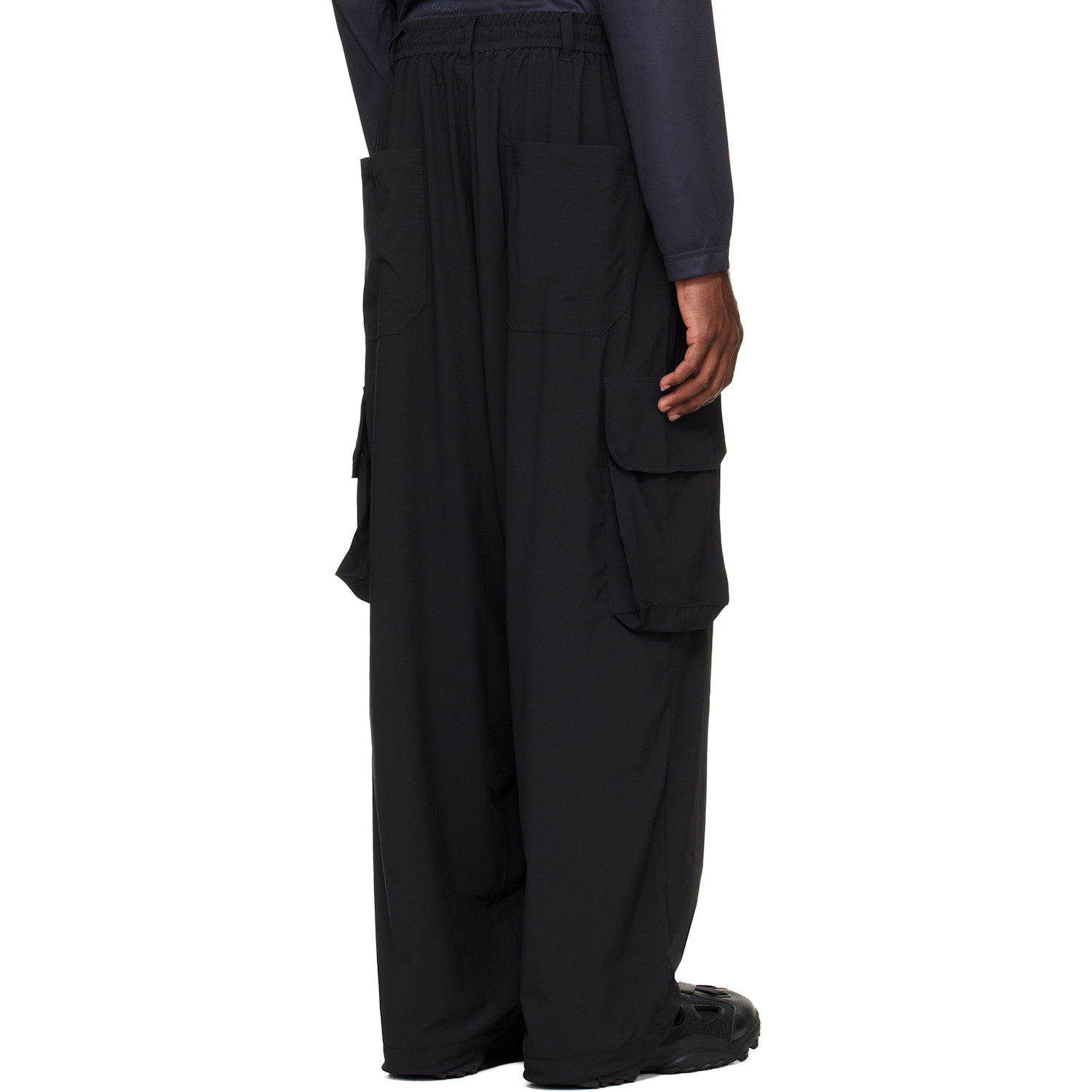  Y-3 Black Ut Straight Cargo Pants 