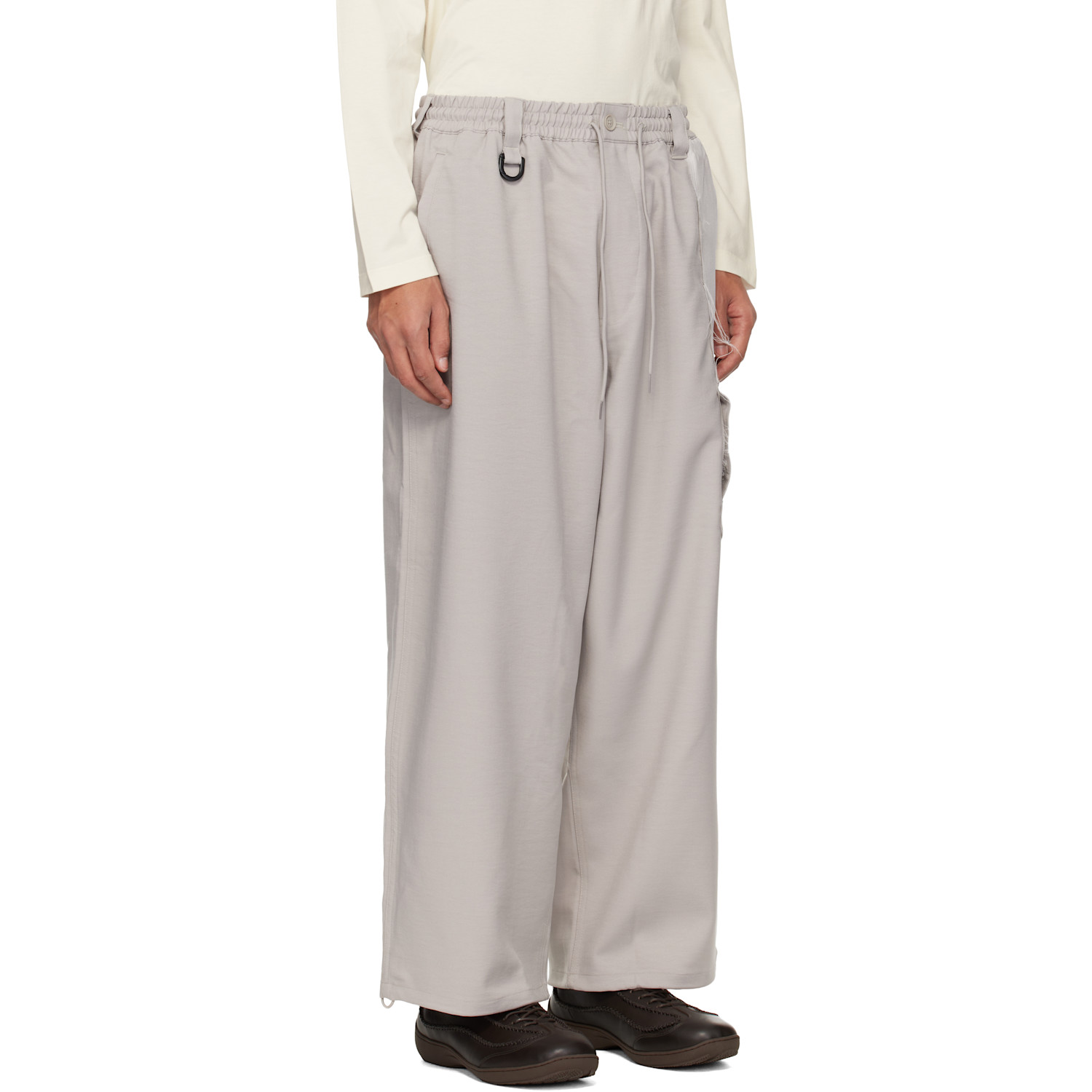  Y-3 Beige Sport Uniform Straight Cargo Pants 