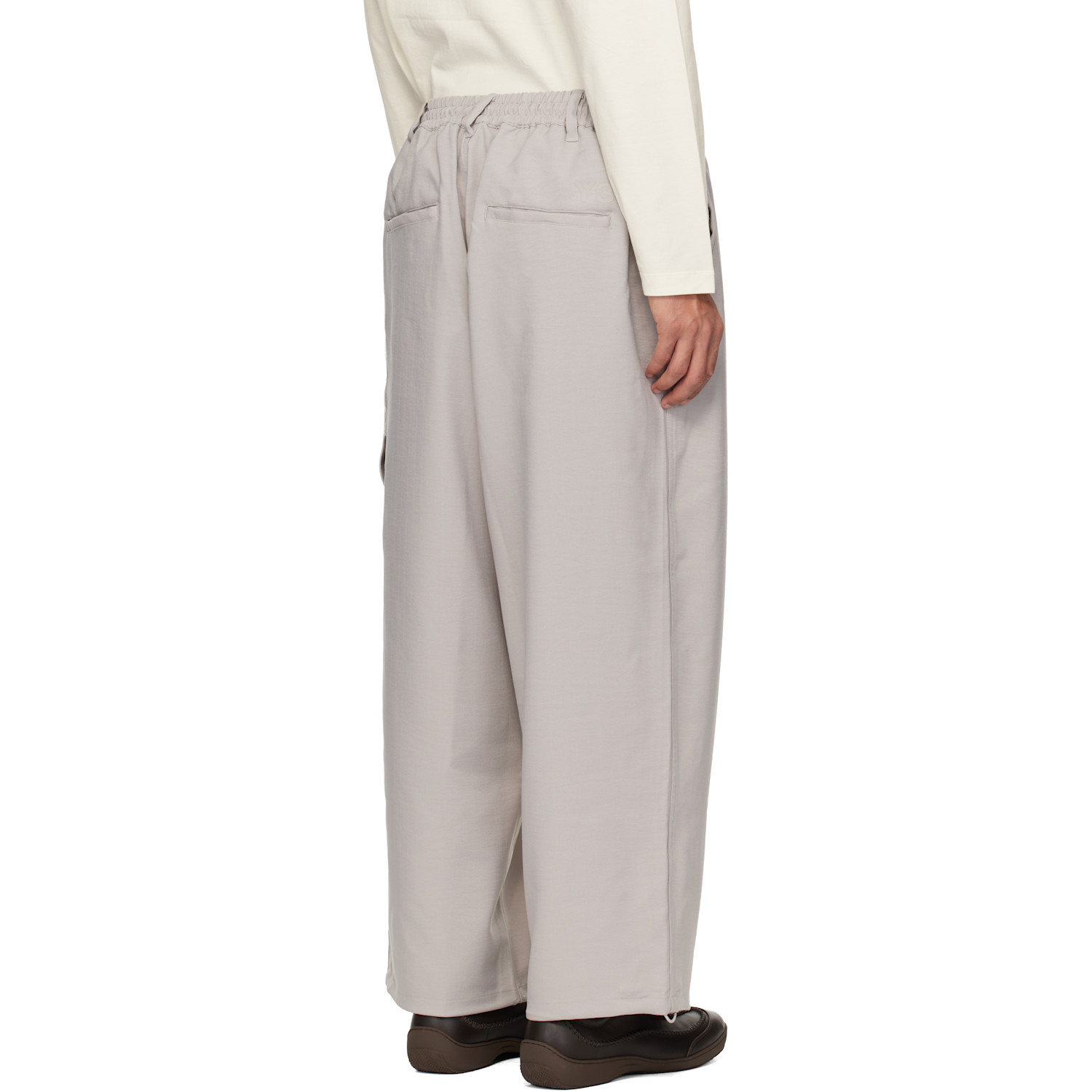  Y-3 Beige Sport Uniform Straight Cargo Pants 